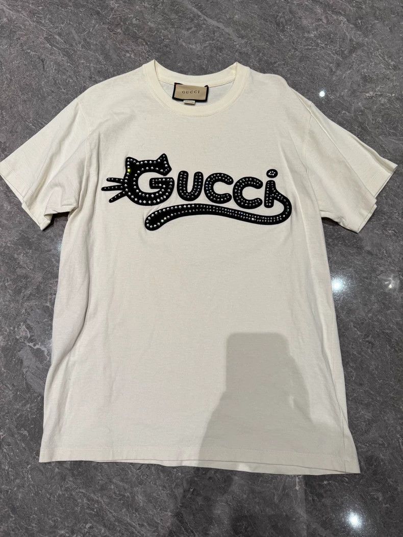 Gucci T-shirt with Cat Logo Design - dmc
