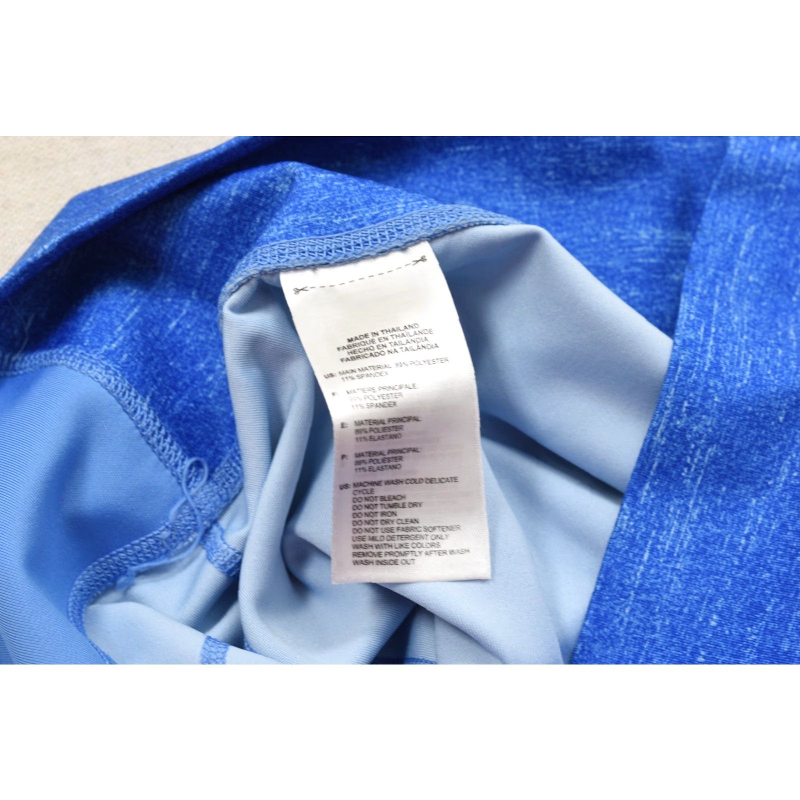 Adidas adidas Climalite Cropped Leggings Women's M Blue Space Dye Pants Skinny Cropped Logo Summer Women Clothing Size 32" / US 10 / IT 46 - 8 Thumbnail