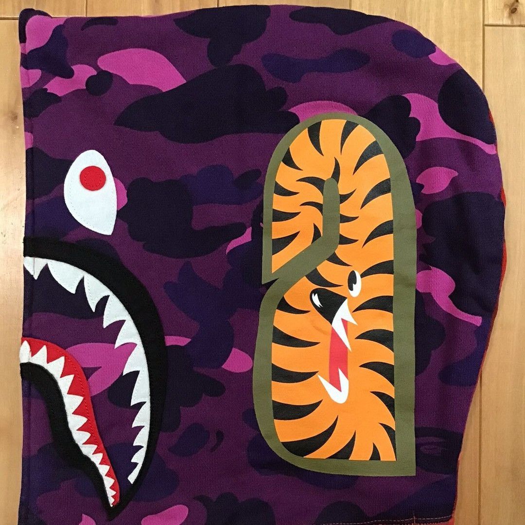 Bape BAPE Shark full zip hoodie crazy camo a bathing ape Size US XL / EU 56 / 4 - 5 Thumbnail