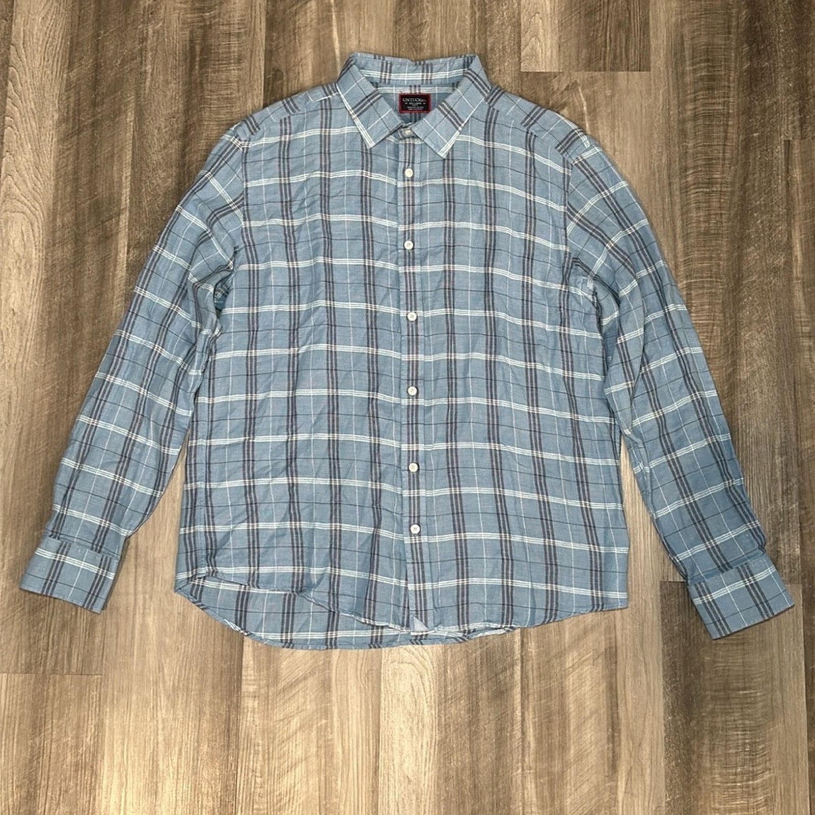 UNTUCKit UntuckIt Garzon Slim Fit Linen Blend Long Sleeve - 2XL Size US XXL / EU 58 / 5 - 2 Thumbnail