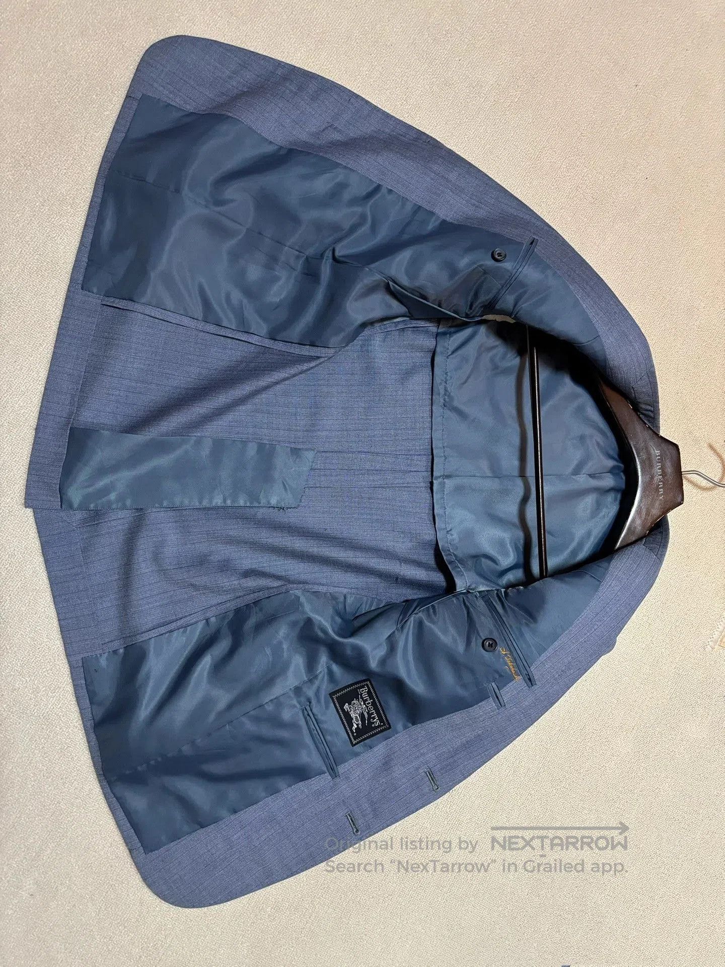 Burberry Burberry Men's Gray-Blue Single-Breasted Suit. Size US M / EU 48-50 / 2 - 9 Thumbnail