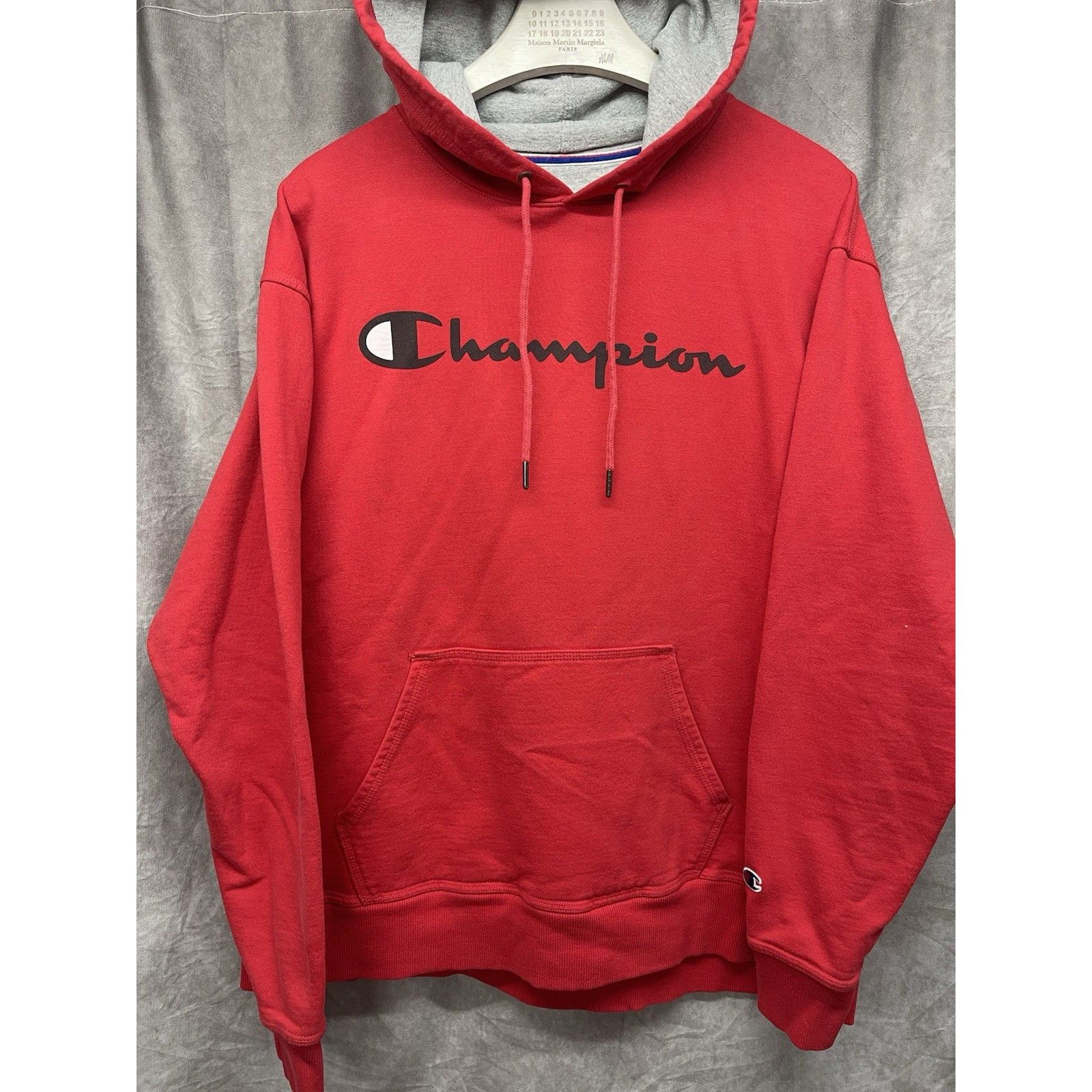 Champion Champion Hoodie Sweatshirt Mens XL Red Pullover Outdoors Log Size US XL / EU 56 / 4 - 1 Thumbnail