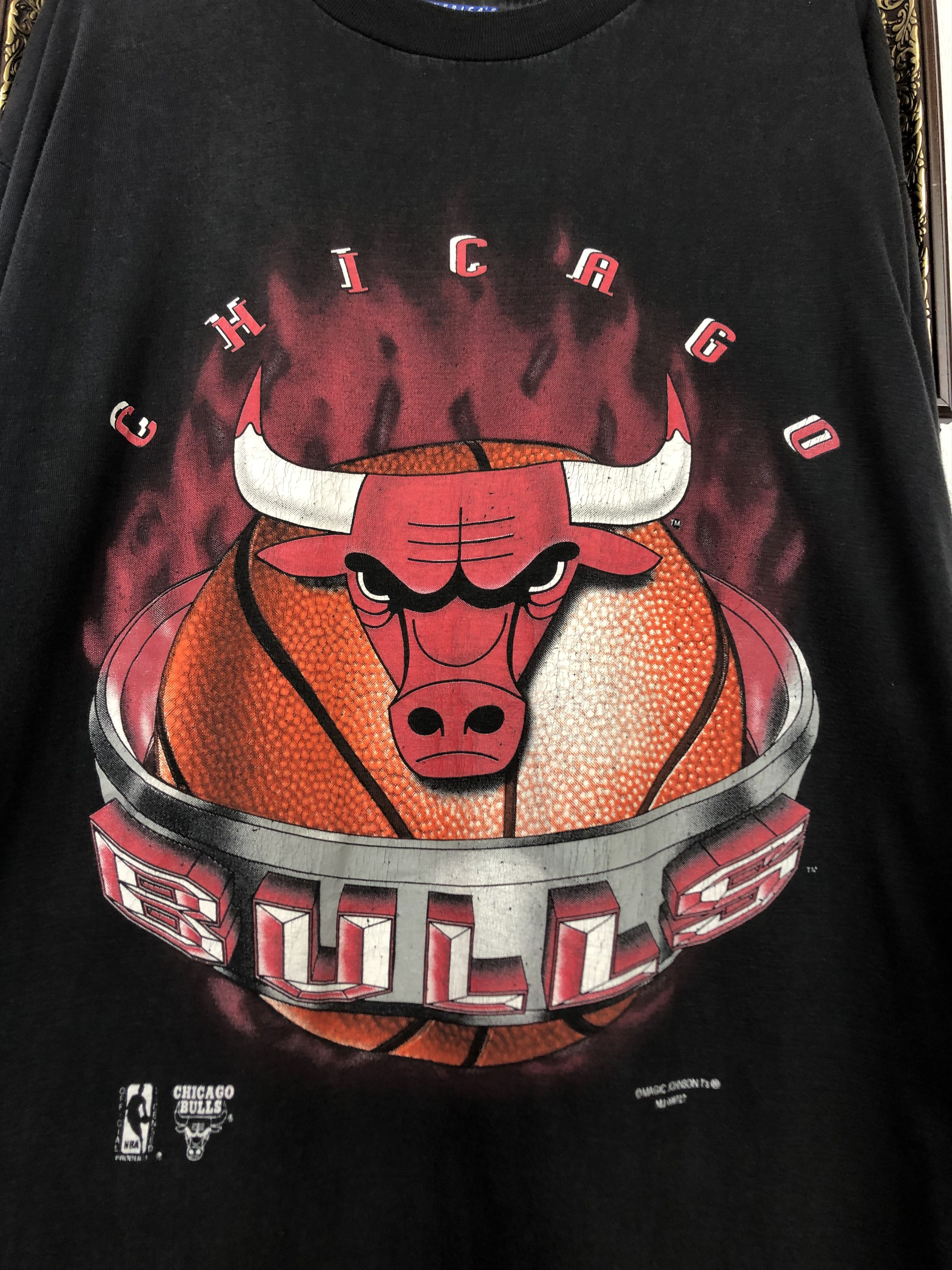 NBA Vintage NBA Chicago Bulls Shirt Over Print Jersey Tee Black Size US L / EU 52-54 / 3 - 3 Thumbnail
