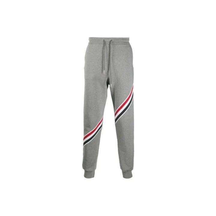 Thom Browne Thom Browne Gray Striped Sweatpants 0079 Size US 26 / EU 42 - 1 Thumbnail