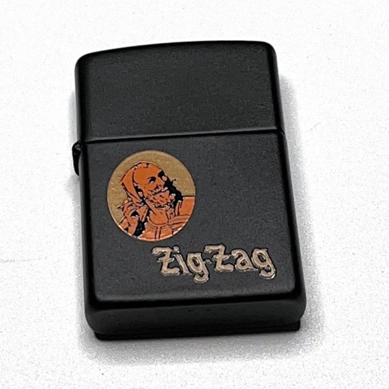 Zippo RARE Vintage Zippo – Zig Zag Man – Black Matte – 1997 MINT Size ONE SIZE - 2 Thumbnail