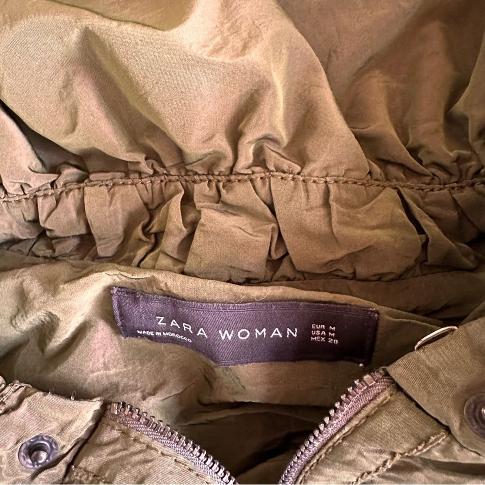 Zara Zara Hunter Green Zip-Up Jacket – Size M – EUC Size M / US 6-8 / IT 42-44 - 11 Thumbnail