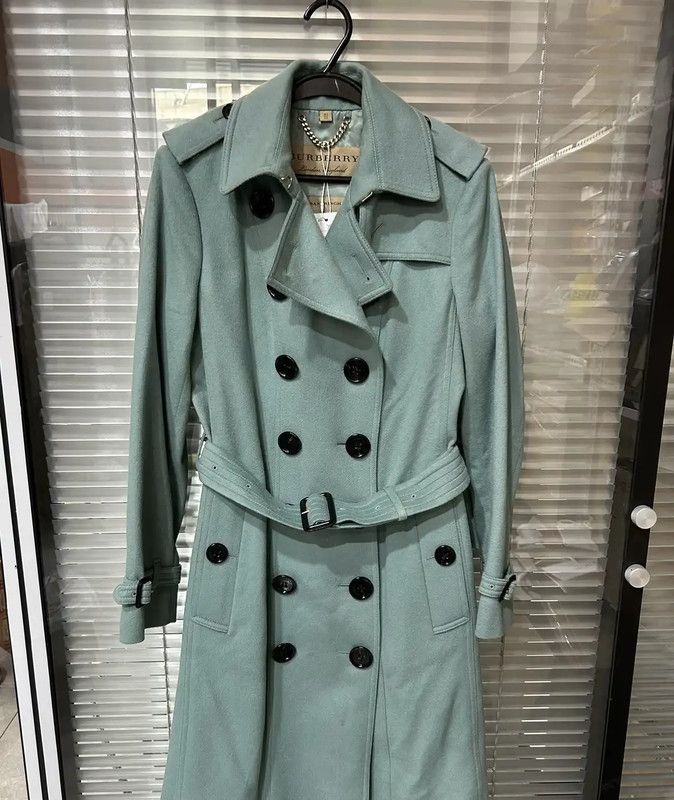 Burberry Burberry Women's Winter Blue Cashmere Coat Size L / US 10 / IT 46 - 1 Thumbnail