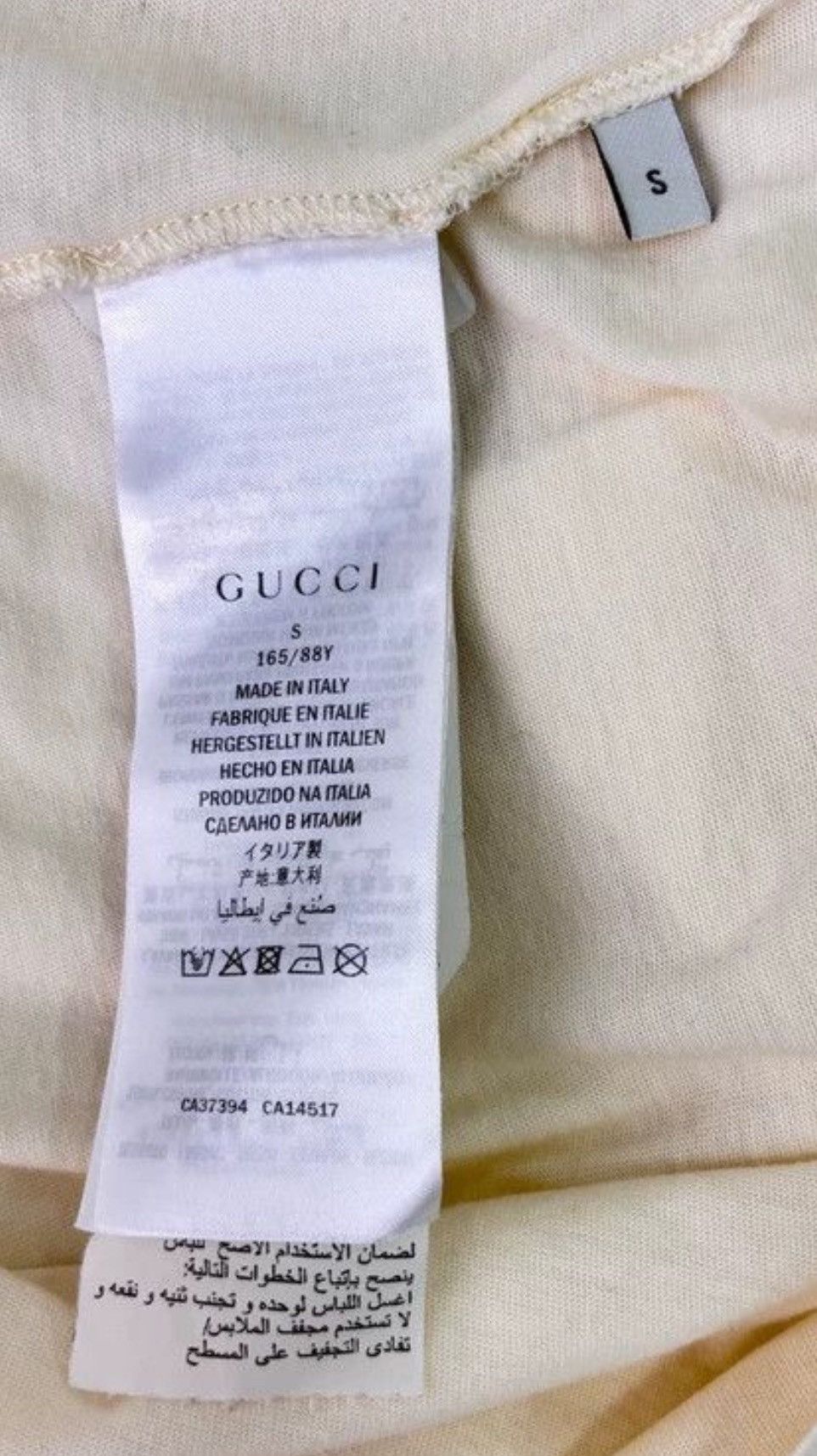 Gucci GucciBeige double tiger head sequin letter logo short-sleev Size US S / EU 44-46 / 1 - 4 Thumbnail