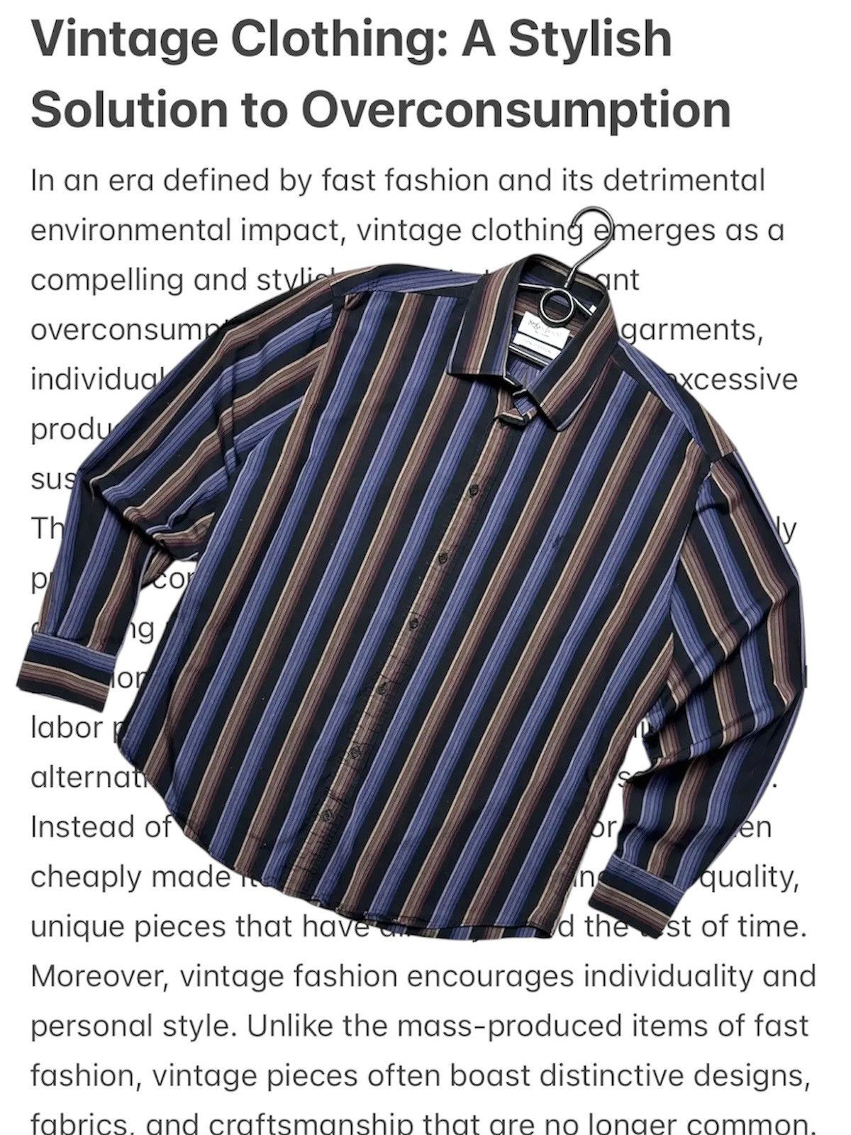 Yves Saint Laurent Vintage Yves Saint Laurent striped multicolour shirt logo L Size US L / EU 52-54 / 3 - 1 Thumbnail