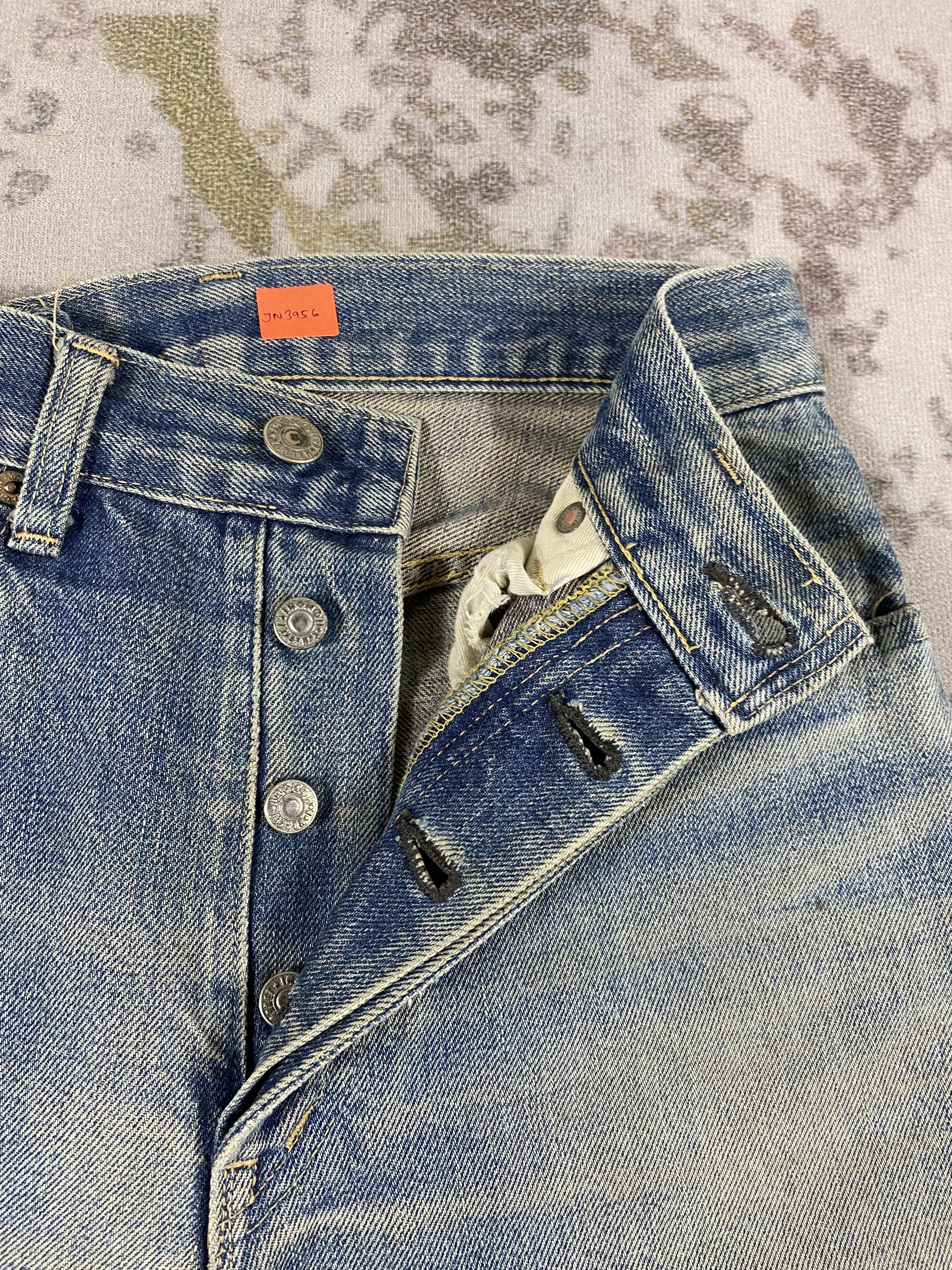 Japanese Brand Redline Distressed Vintage HR Market 24x30.5 Denim-JN3956 Size US 26 / EU 42 - 7 Thumbnail