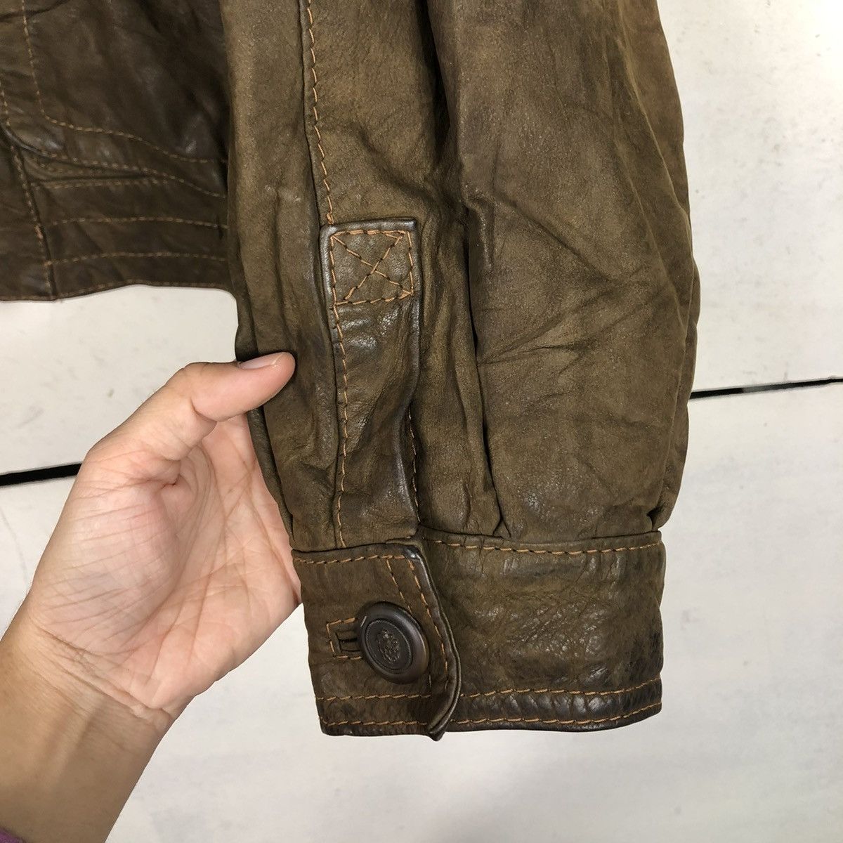 Vintage 🔥VINTAGE BOMBER LEATHER JACKET MAFFEI VERA PELLE ITALY Size US M / EU 48-50 / 2 - 17 Thumbnail