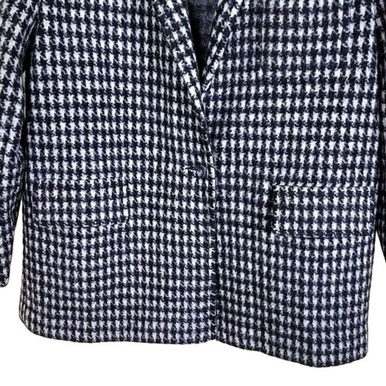Daniel Palillo Daniel Palillo Houndstooth Wool Overcoat Blazer Size S / US 4 / IT 40 - 9 Thumbnail