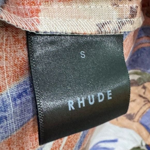 Rhude Rhude Le Fleur Linen Shirt White Multi Men’s Small Size US S / EU 44-46 / 1 - 4 Thumbnail