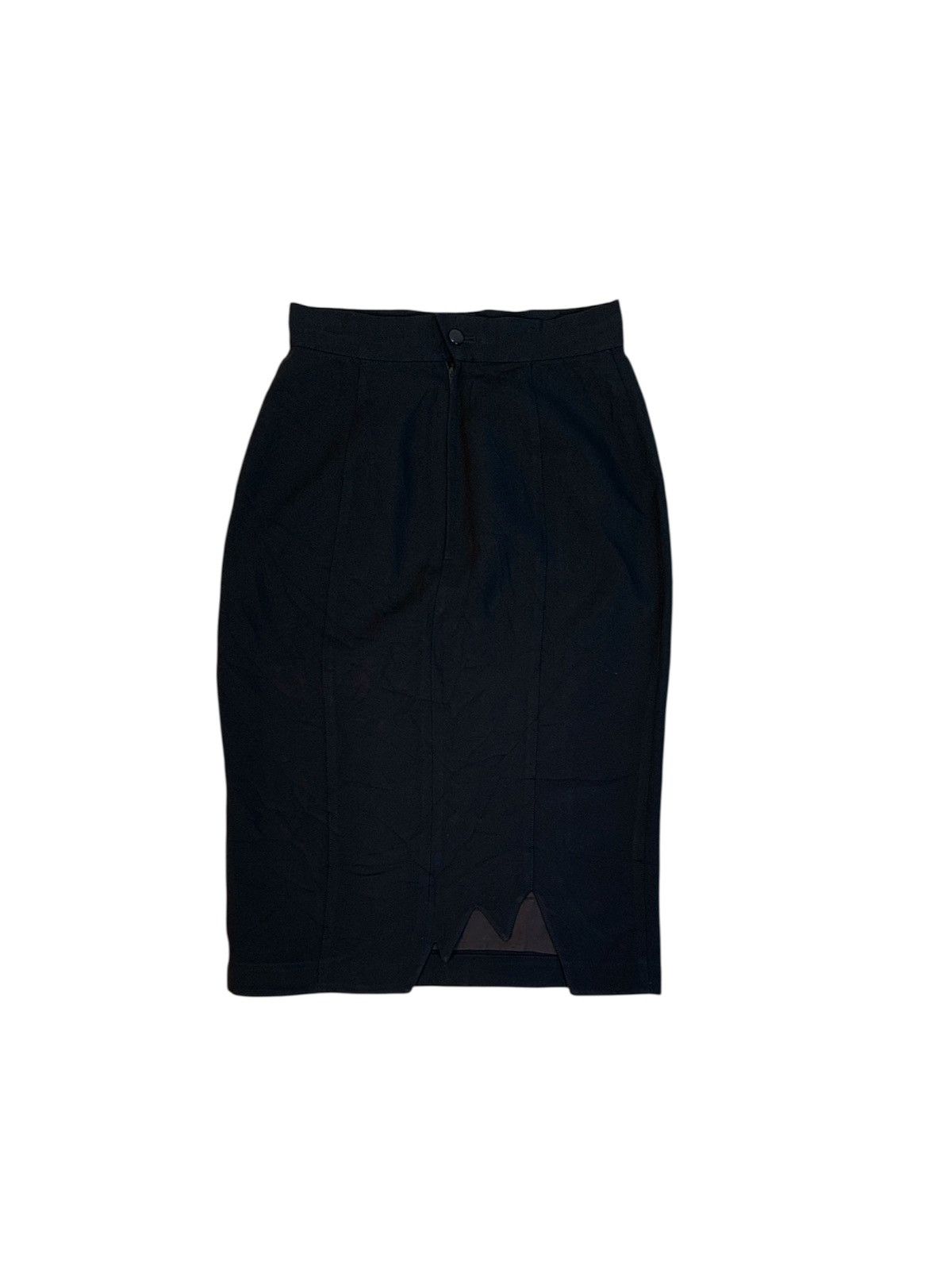 Thierry Mugler Vintage Thierry mugler black midi skirt Size 25" / US 0 / IT 36 - 1 Thumbnail