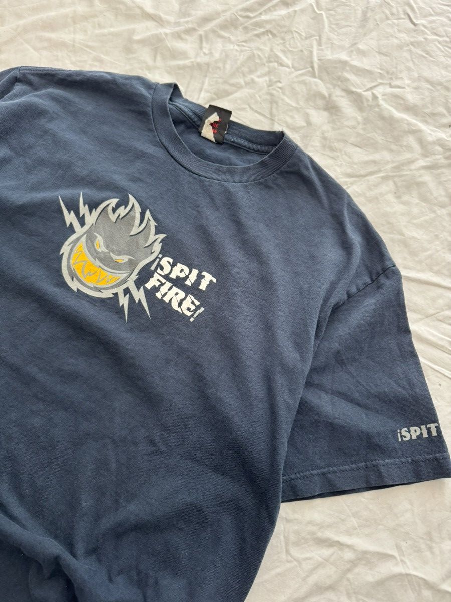Spitfire Vintage 90s Spit Fire Flame Head Rare T Shirt Size US L / EU 52-54 / 3 - 3 Thumbnail