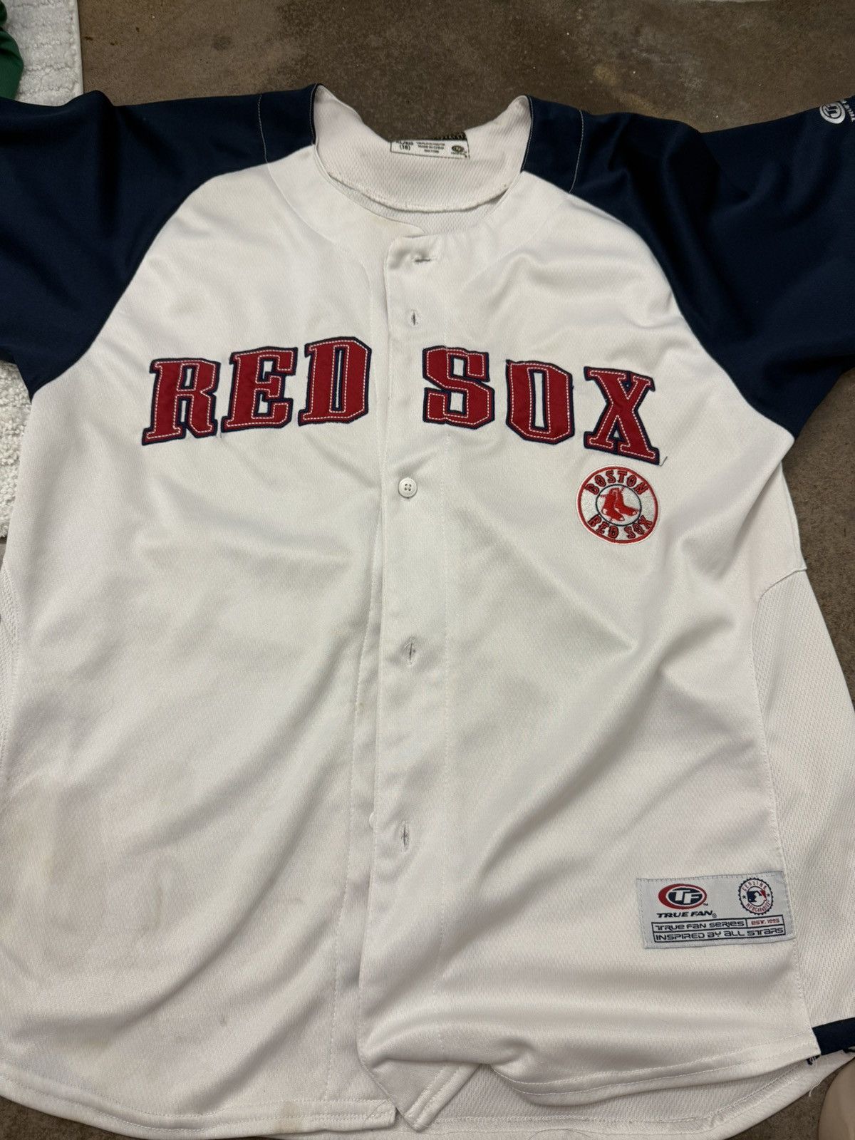 MLB boston red sox blue and white baseball jersey XL Size US XL / EU 56 / 4 - 1 Preview
