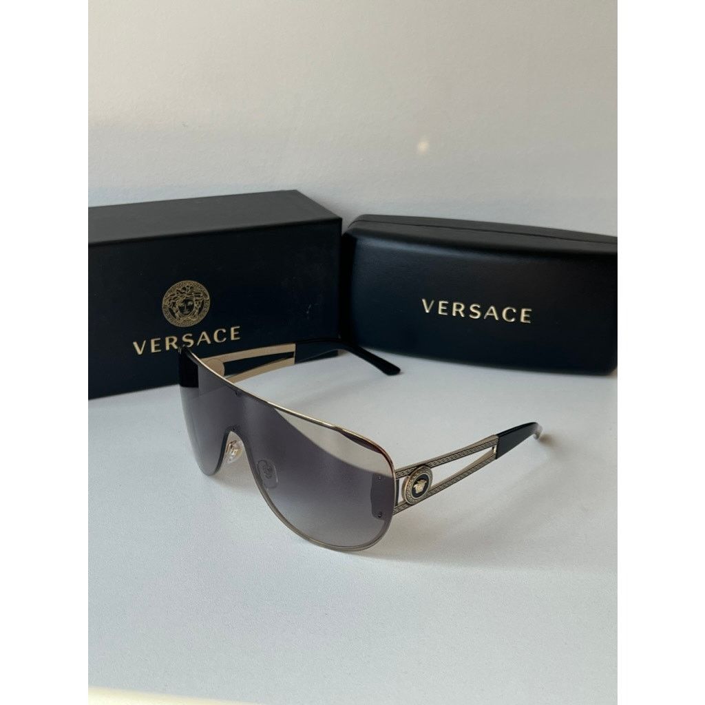 Versace NEW Versace VE2166 Gold Mask Shield Sunglasses Size ONE SIZE - 3 Thumbnail
