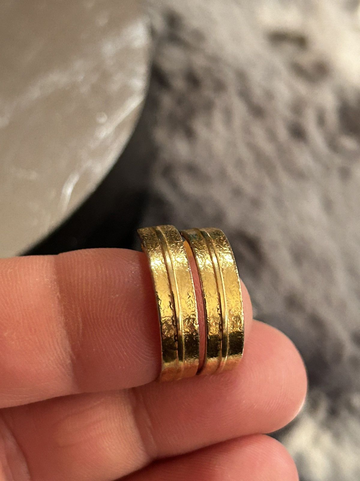 Vintage Vintage 70s gold plated clip on hoop earrings Size ONE SIZE - 6 Thumbnail