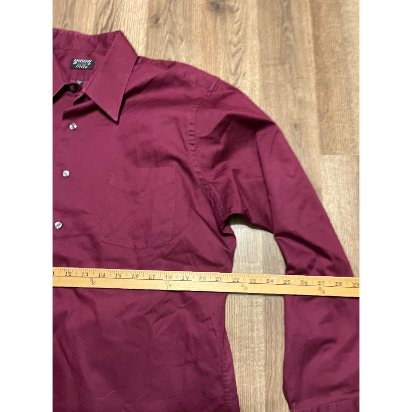 Arrow Arrow Shirt Mens 17 34/35 Red Fitted Button Up Wrinkle Free Regular Tailored Casual Vintage No Size US XL / EU 56 / 4 - 5 Thumbnail