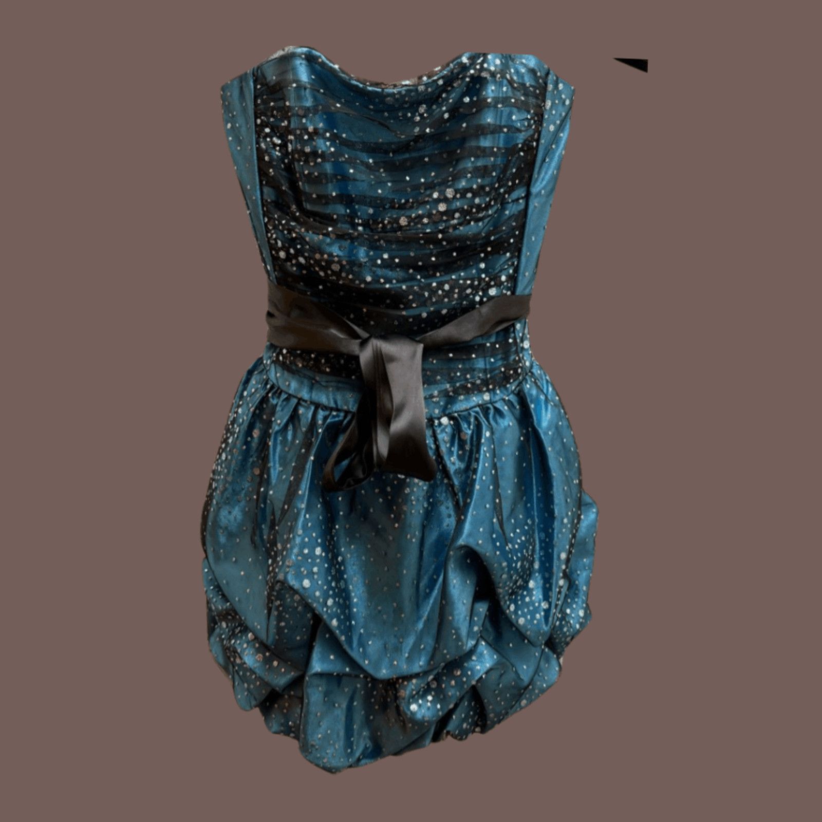 Jessica McClintock VTG Prom Dress | Gunne Sax Glitter Teal | Y2K Glamcore Size XS / US 0-2 / IT 36-38 - 1 Thumbnail