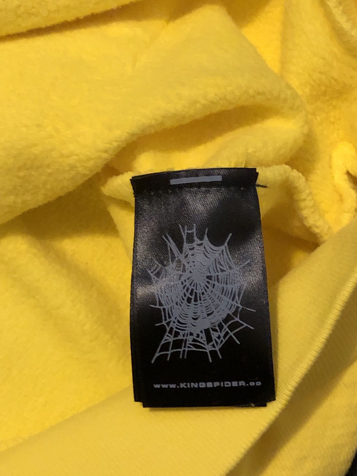 Yellow OG Web v2 spider hoodie