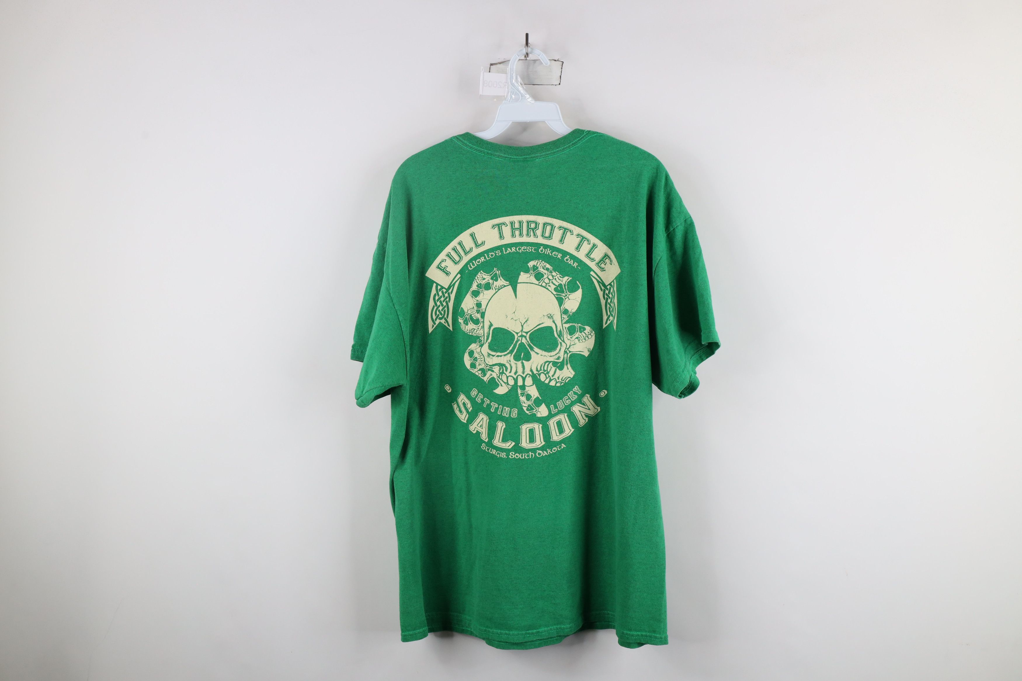 Vintage Vintage Streetwear Throttle Saloon Motorcycle Skull T-Shirt Size US XL / EU 56 / 4 - 9 Thumbnail
