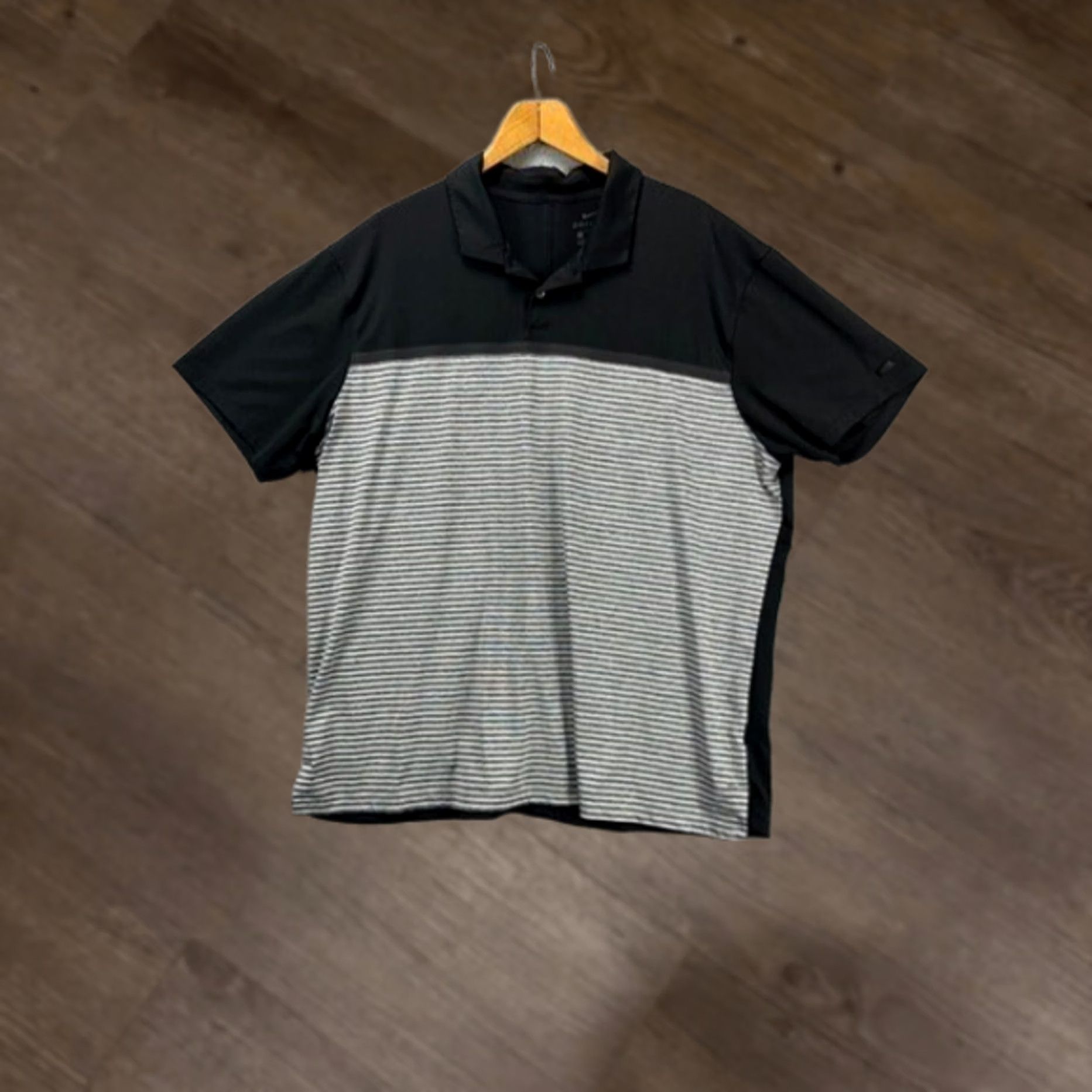 Nike Nike Shirt Mens 2XLT Black Adult Dri Fit Candy Striped Tiger Woods Polo Golf Rugby Men Size US XXL / EU 58 / 5 - 1 Thumbnail
