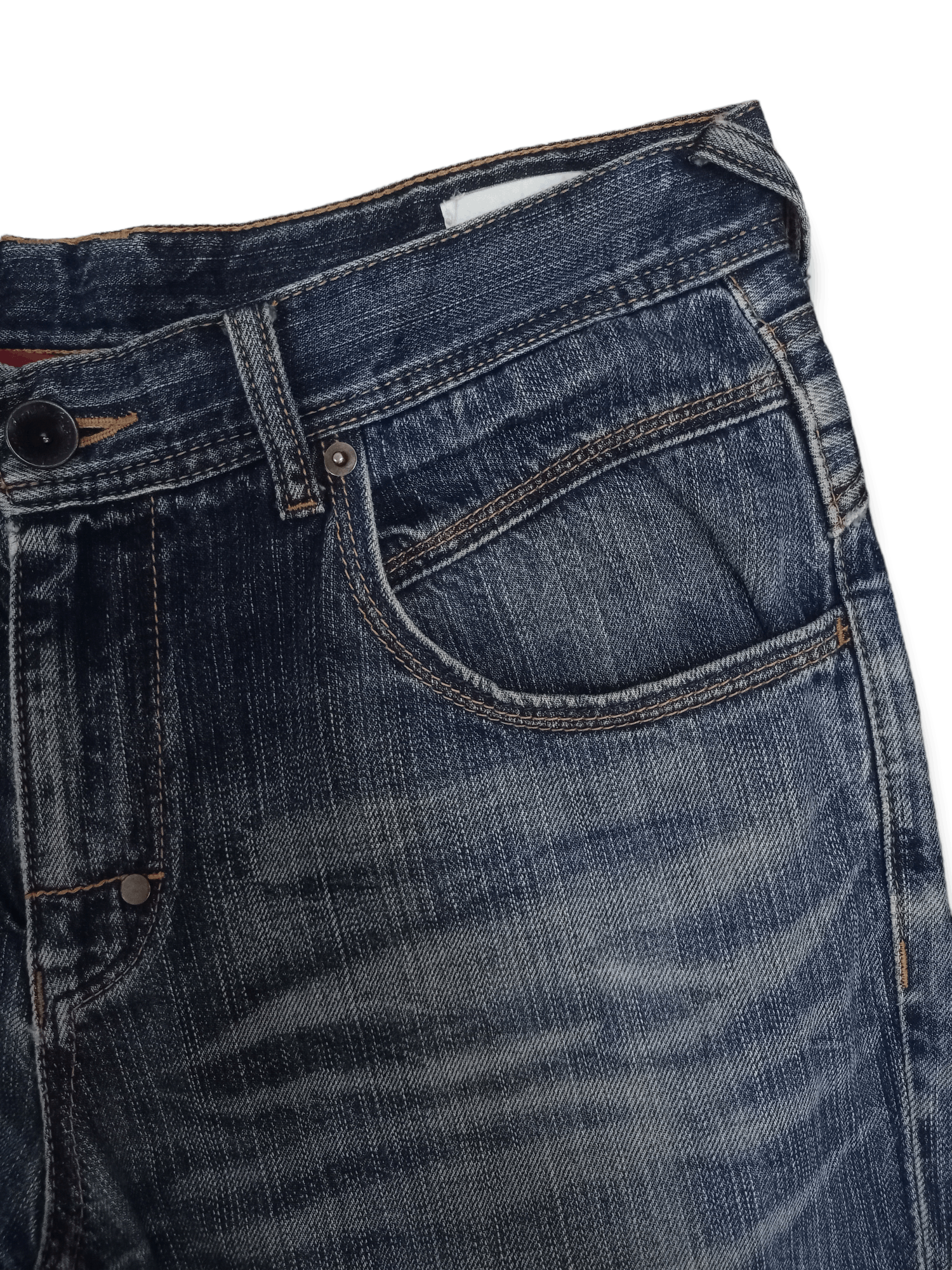 Japanese Brand Vintage Japanese Brand Buckle Back Distressed Baggy Jeans Size US 32 / EU 48 - 7 Thumbnail