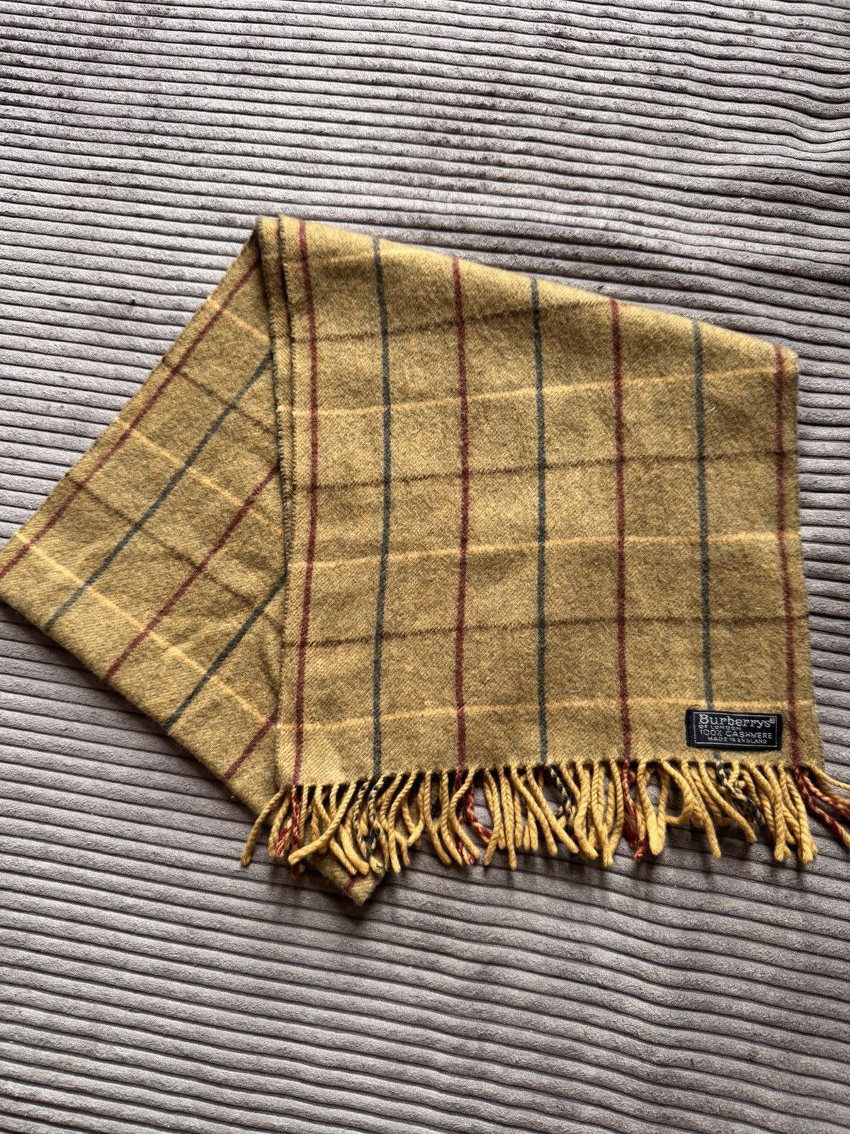 Burberry Vintage 90s Burberrys Cashmere Nova Check Rare Scarf Big Size ONE SIZE - 1 Thumbnail