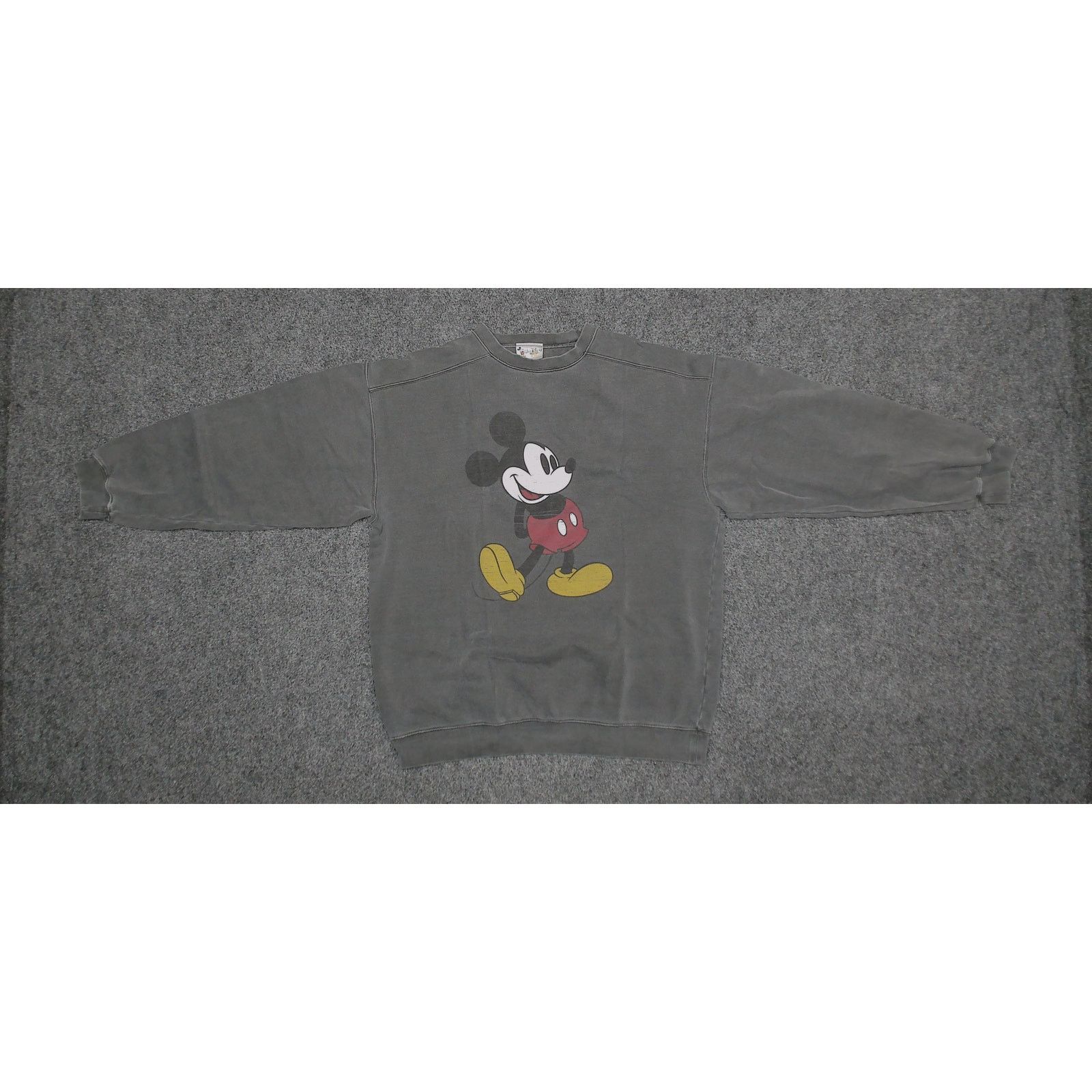 Disney Y2K Disney Faded Boxy Drop-Shoulder Mickey Mouse Sweatshirt Size US L / EU 52-54 / 3 - 5 Thumbnail