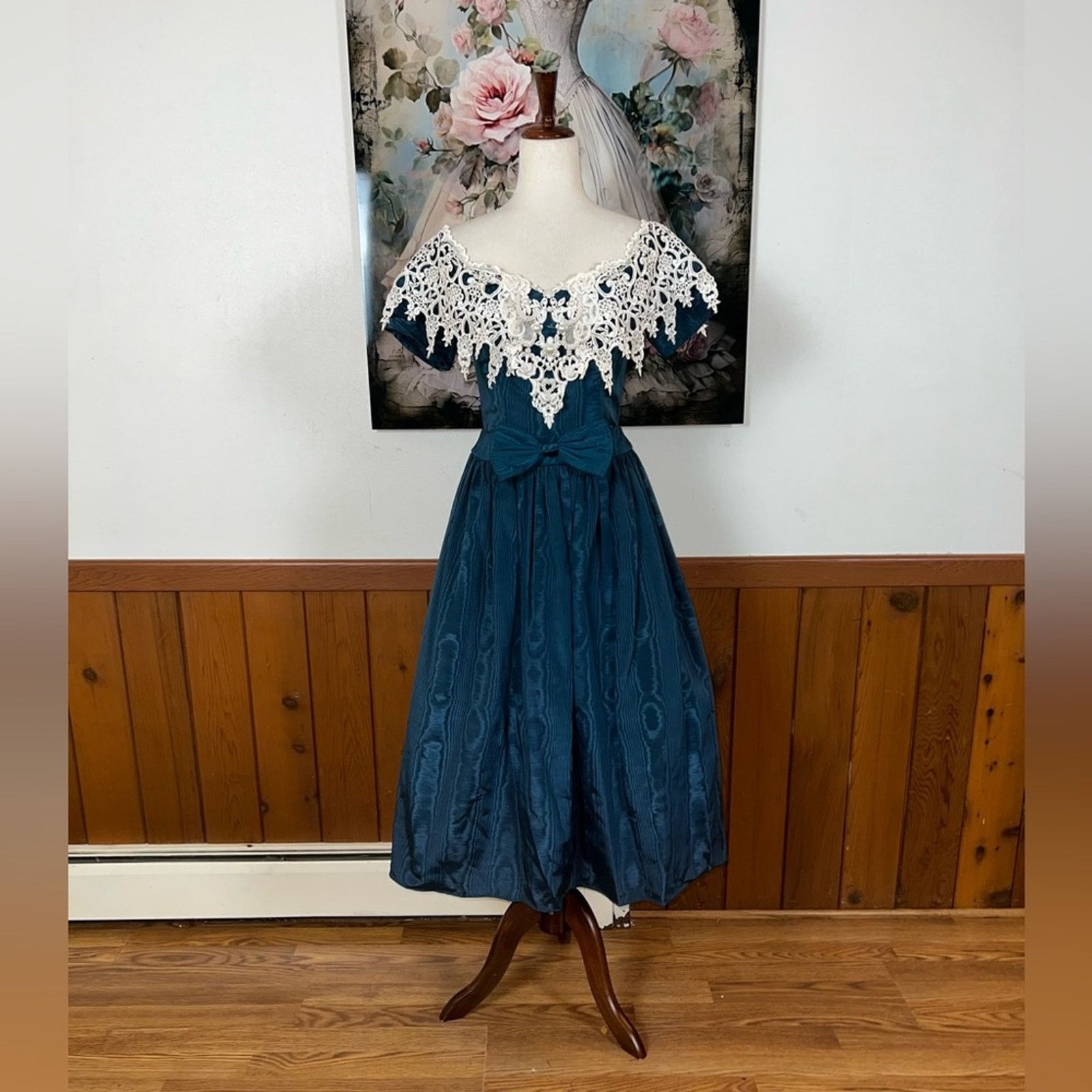 Other Vintage 90s Scott McClintock Taffeta Formal Dress! Size S / US 4 / IT 40 - 2 Thumbnail