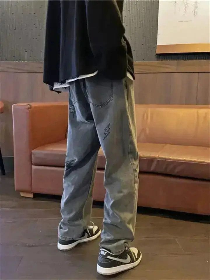 Japanese Brand Hip Hop Streetwear Men Baggy Pants Denim Jeans Size US 30 / EU 46 - 6 Thumbnail