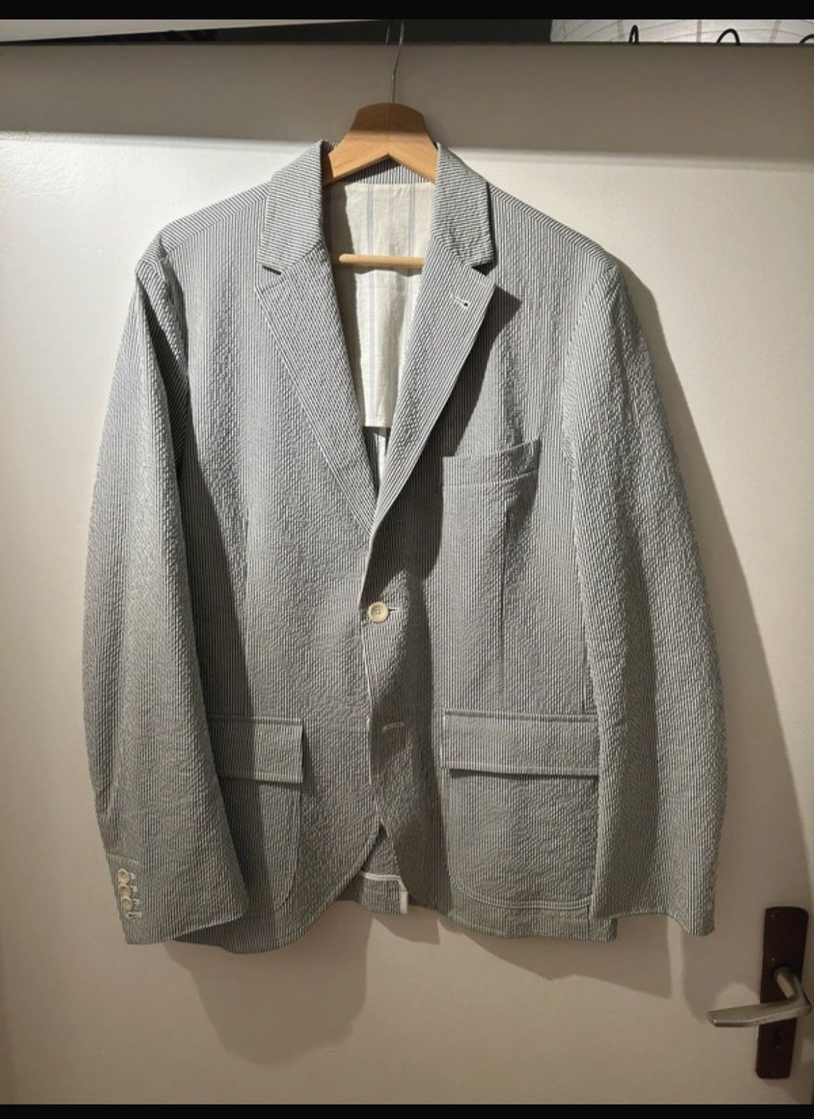 East Harbour Surplus Classic seersucker blazer | Grailed