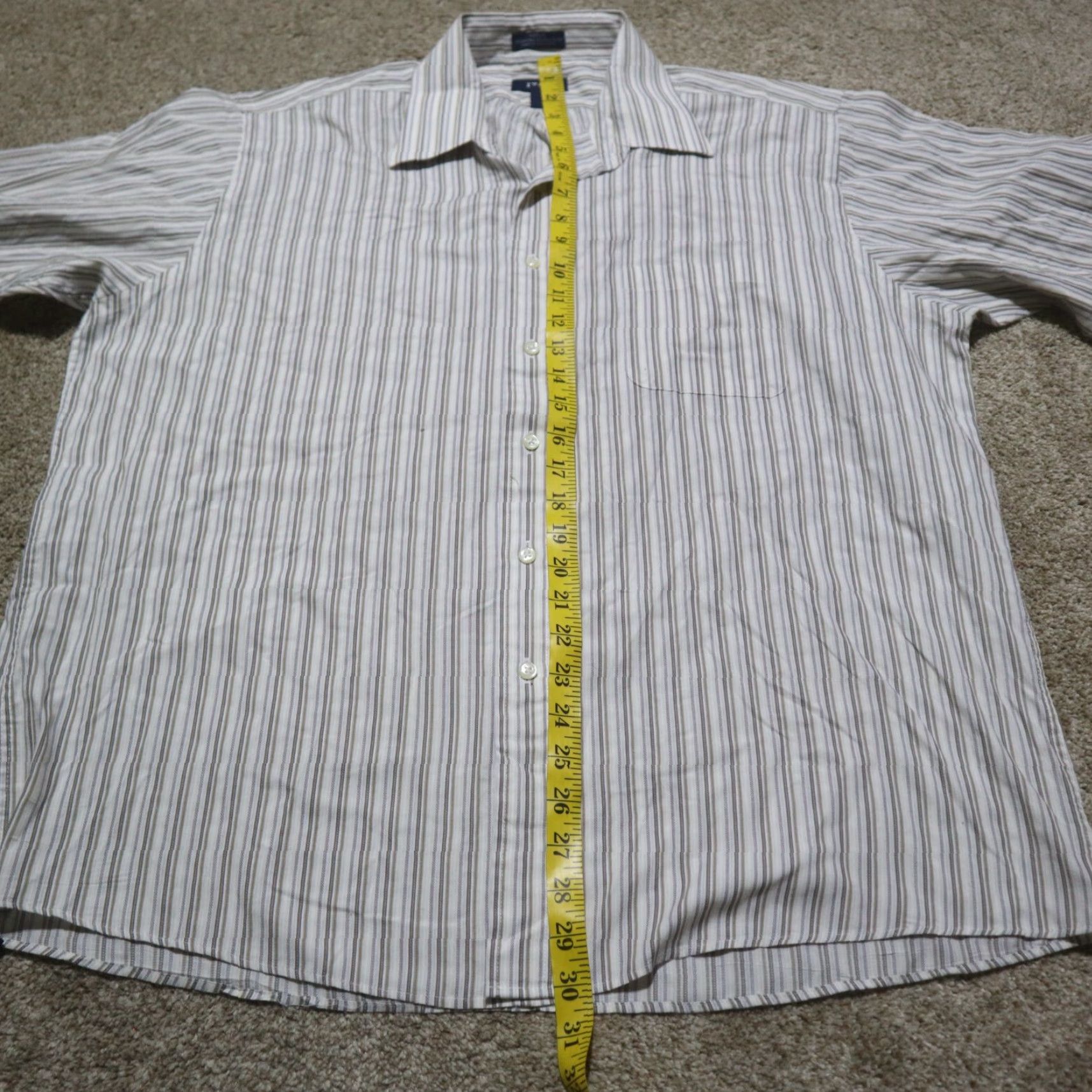 Izod IZOD Shirt White Striped Button-Down Easy Care Long Sleeve Adult XL 17.5 32/33 Men Mens Button-Up Casual Workwear 12/42 (example) Size US XL / EU 56 / 4 - 5 Thumbnail