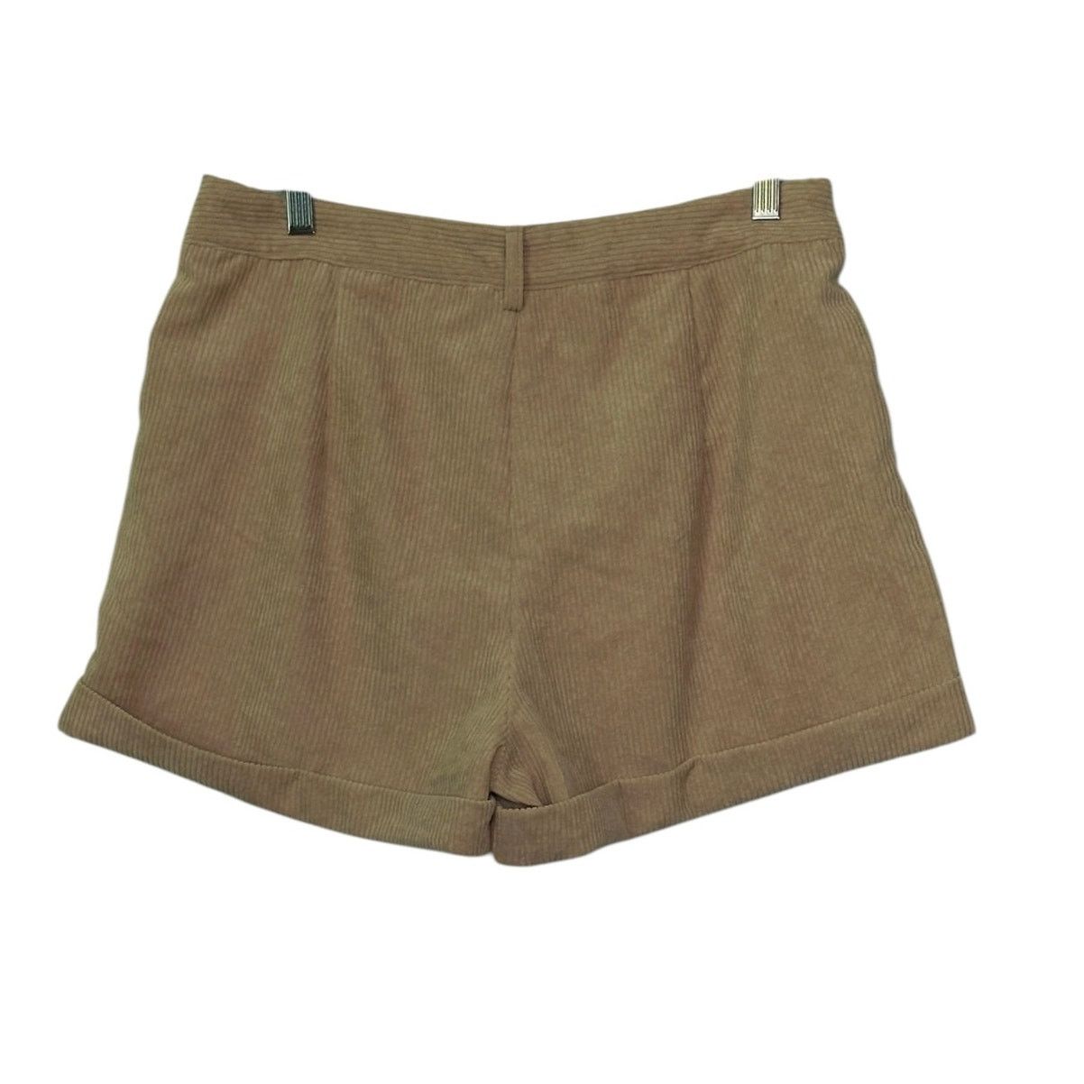 Shein SHEIN beige corduroy pleated cuffed shorts size 8 - 10 Size 32" / US 10 / IT 46 - 2 Thumbnail