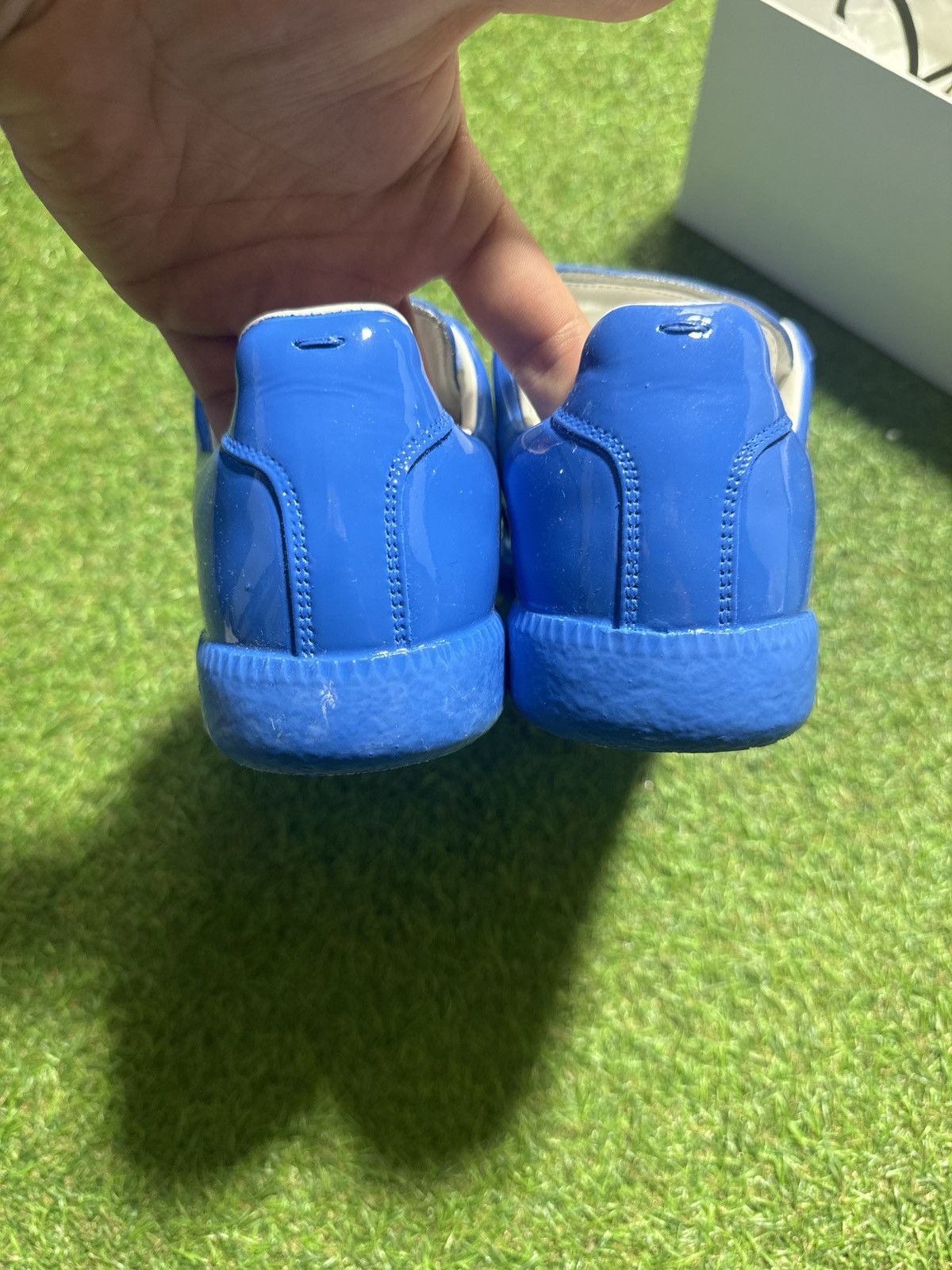 Maison Margiela Maison Margiela Replica Gats Sneakers Rubber Patent Blue Size US 5.5 / EU 38 - 7 Thumbnail