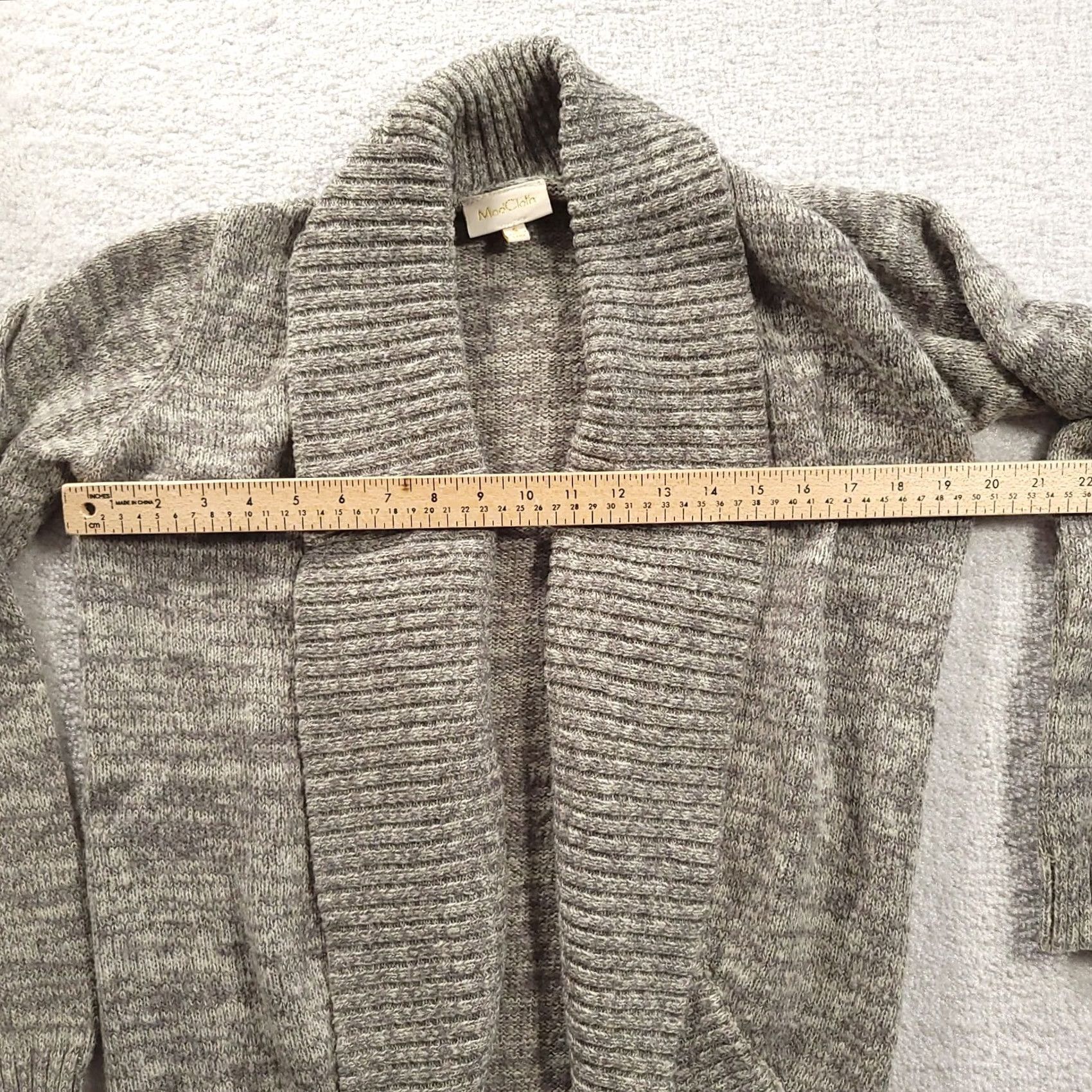 Vintage VINTAGE ModCloth Womens Open Cardigan Knit Heather Gray Sz Small Shawl Collar Size S / US 4 / IT 40 - 3 Thumbnail