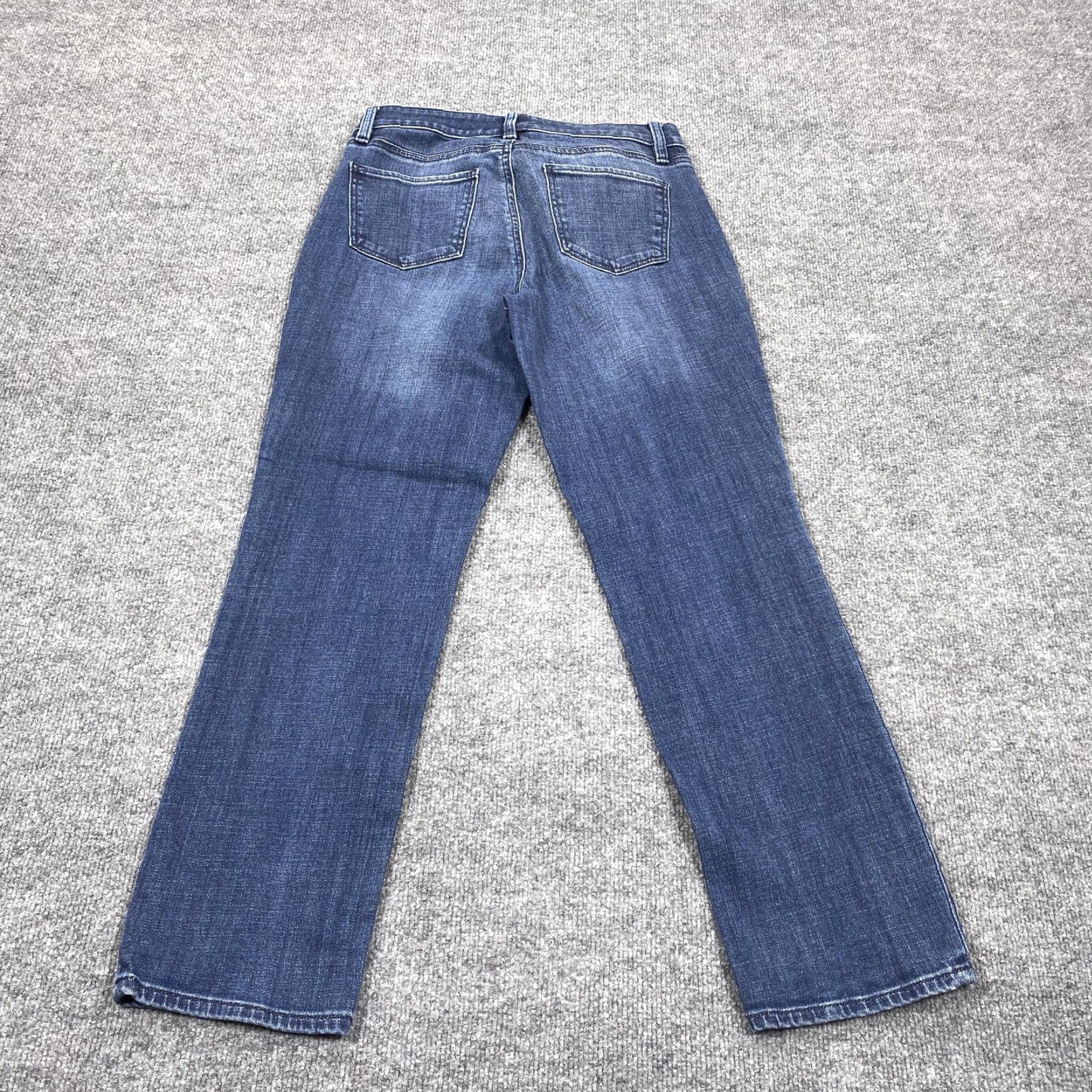 Talbots Talbots Jeans Womens 4P Blue Medium Wash Straight 5-Pocket Stretch Size 27" / US 4 / IT 40 - 2 Thumbnail