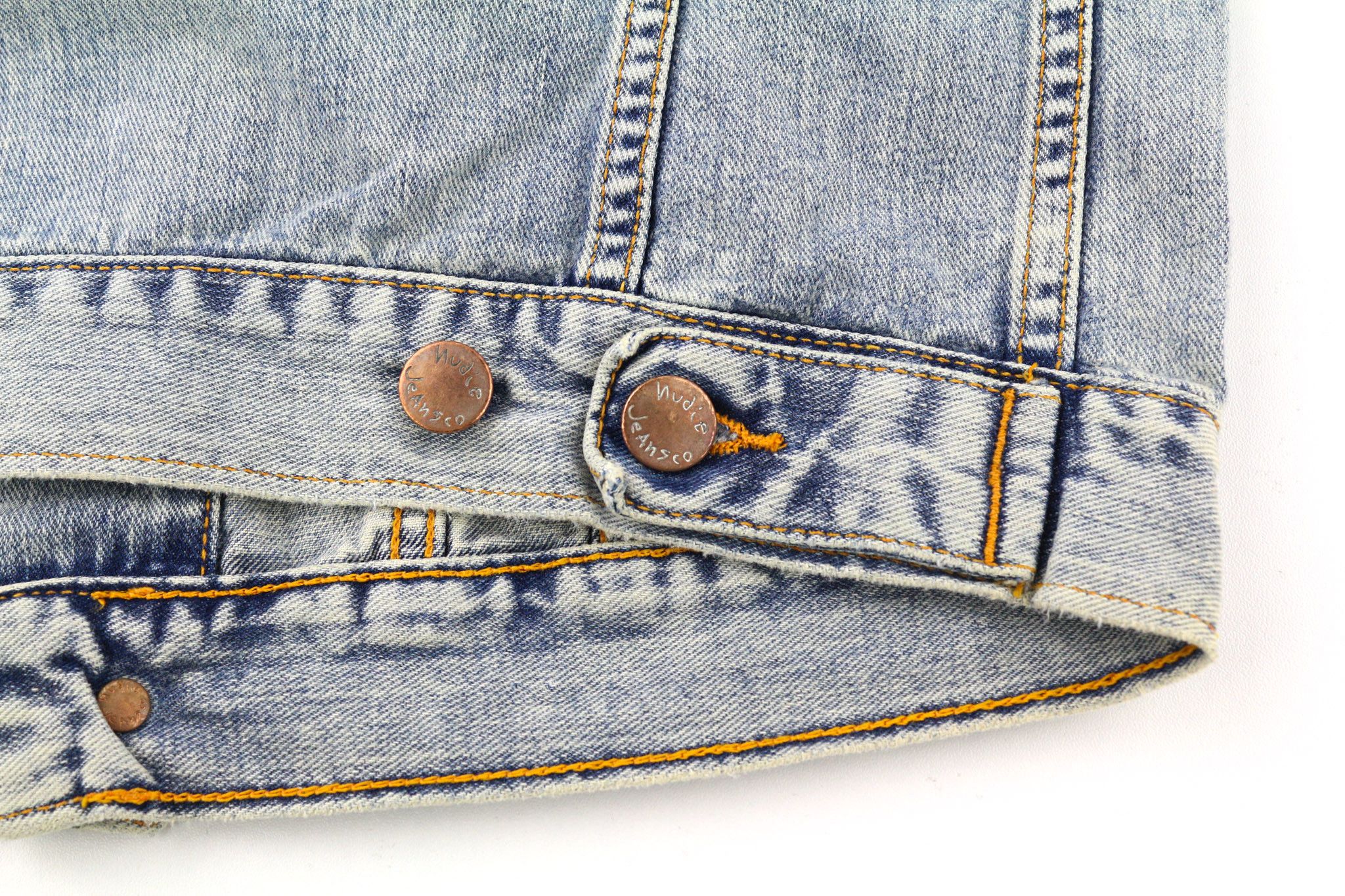 Nudie Jeans TERRY S Denim Bleach Blue Washed Buttoned Jacket 80757 Size US S / EU 44-46 / 1 - 8 Thumbnail