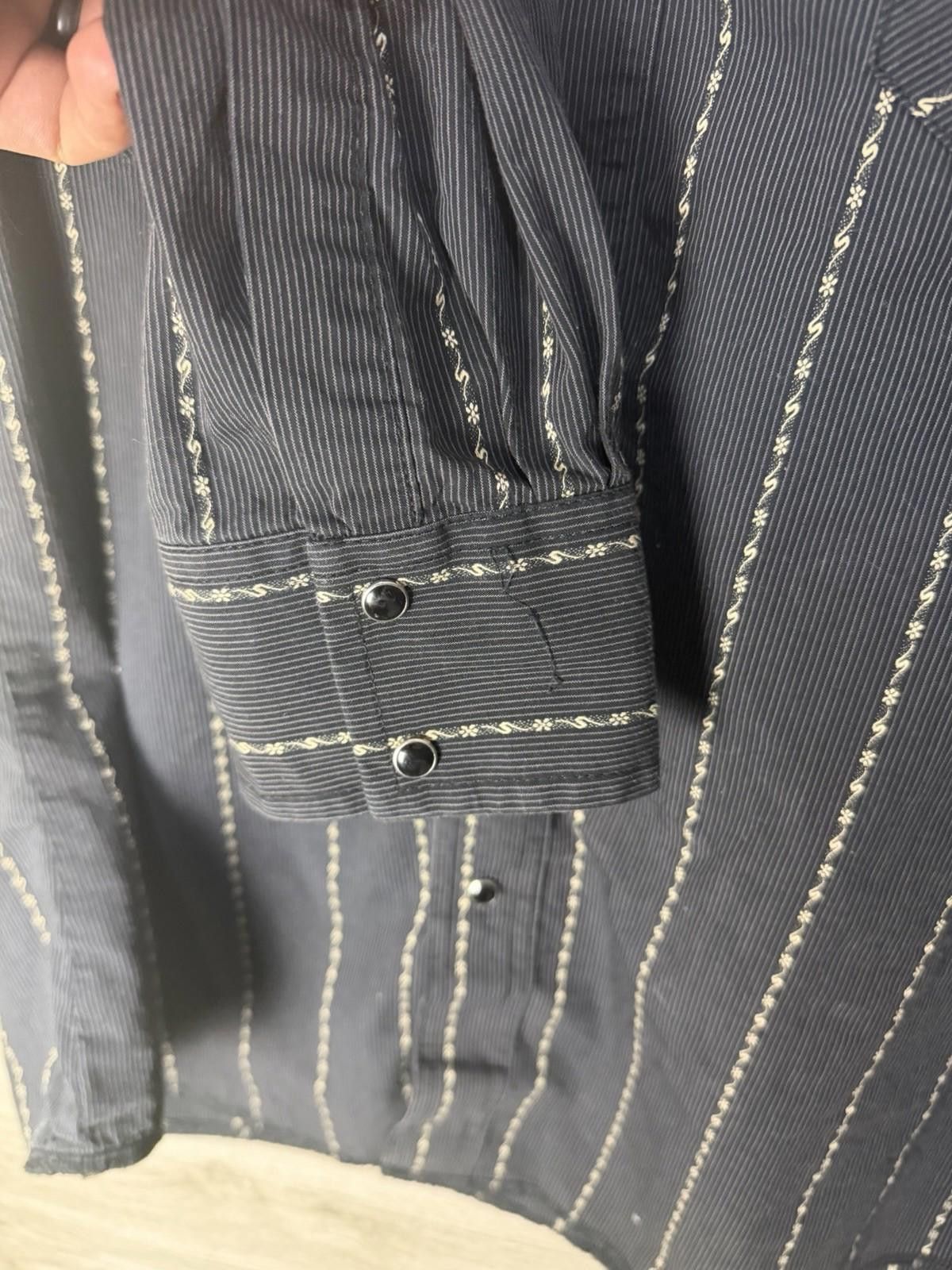 Wrangler VTG Wrangler Men's Shirt L Stripe Pearl Snap Rodeo Western Size US L / EU 52-54 / 3 - 4 Thumbnail
