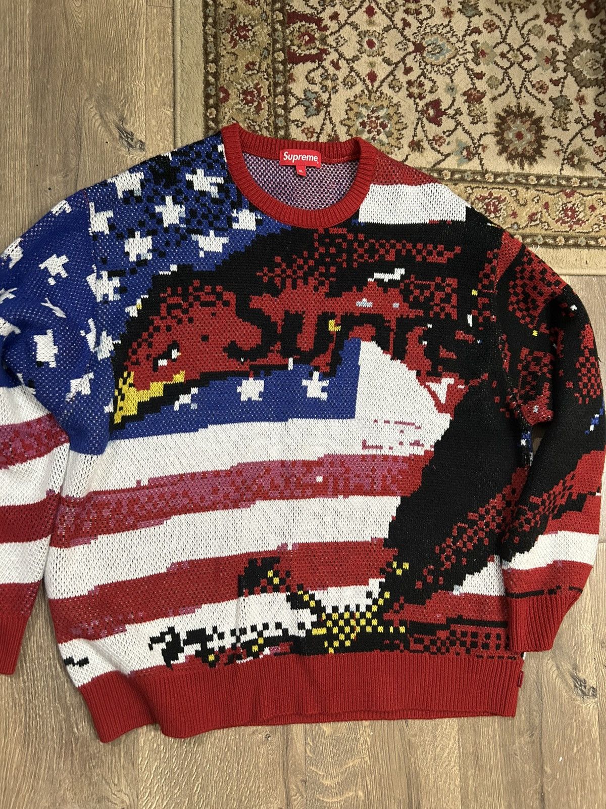 Digital Flag Sweater Supreme Digital Flag Sweater Black XL