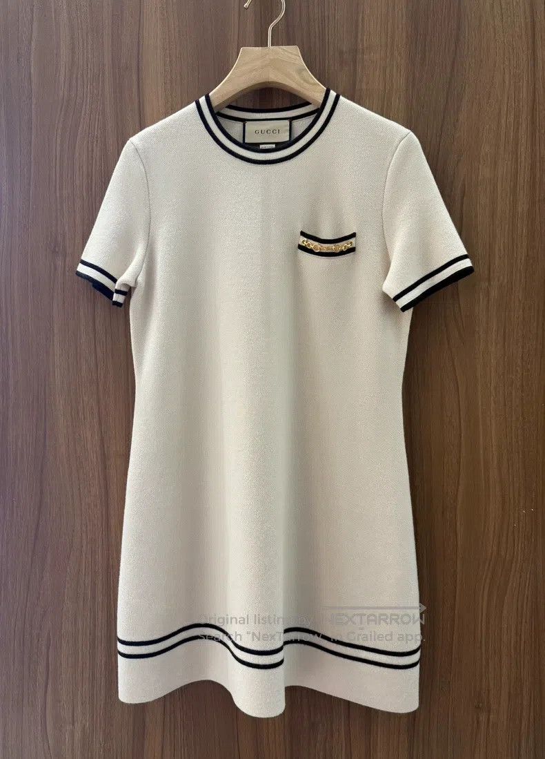 Gucci Gucci Off-white knitted dress Size M / US 6-8 / IT 42-44 - 1 Thumbnail