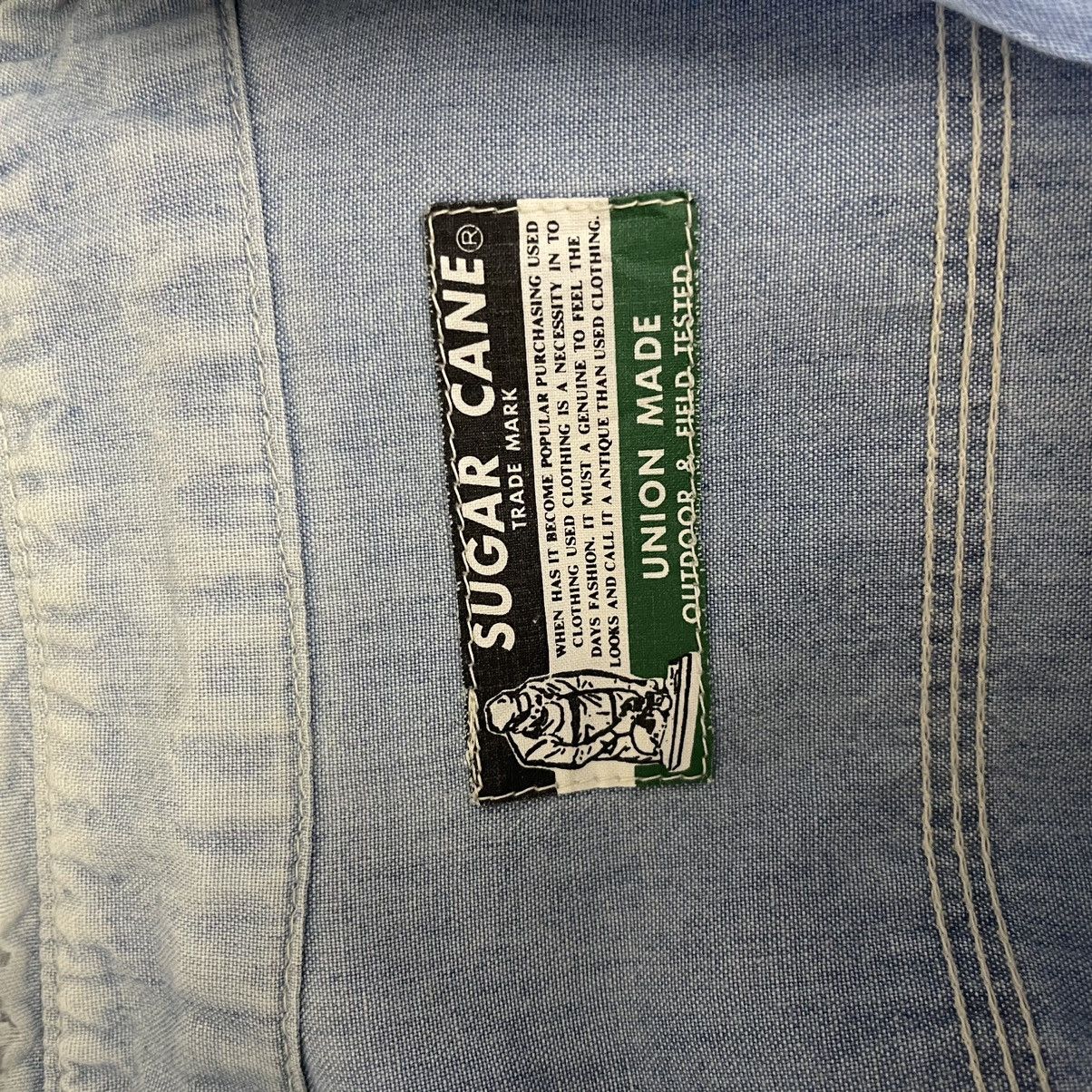 Sugar Cane Vintage 90s Sugar Cane Big Logo Button Ups Denim Tee Size US M / EU 48-50 / 2 - 12 Thumbnail