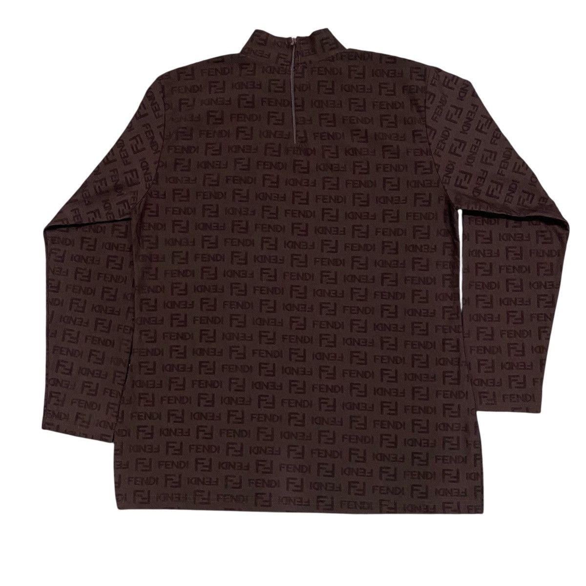 Fendi ‼️LAST DROP‼️Vintage Fendi FF Monogram Zucca Print Zip Neck Size M / US 6-8 / IT 42-44 - 8 Thumbnail