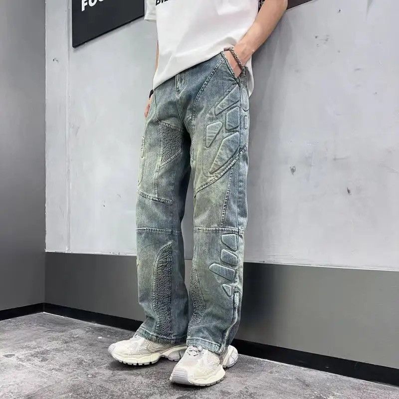 Japanese Brand × Vintage Casual Cool Street Zipper Wide Leg Retro Loose Straight Size US 34 / EU 50 - 3 Thumbnail