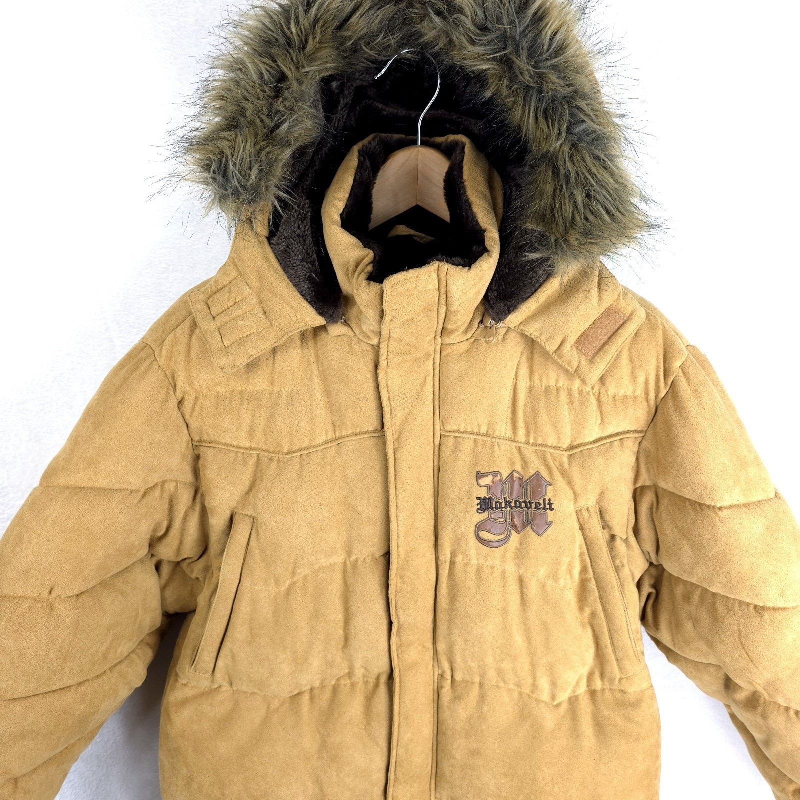 Makaveli Vintage Makaveli Branded Tupac Beige Puffer Jacket Sz Small Size US S / EU 44-46 / 1 - 3 Thumbnail