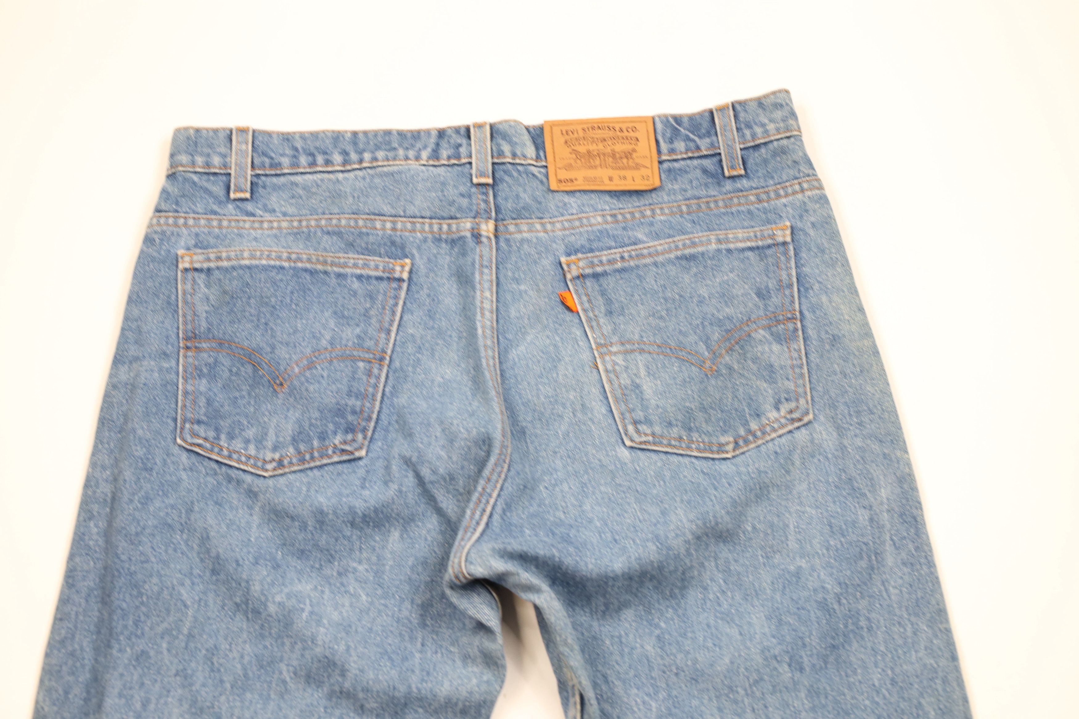 Levi's Vintage 90s Levis 505 Orange Tab Denim Jeans USA Size US 38 / EU 54 - 13 Thumbnail