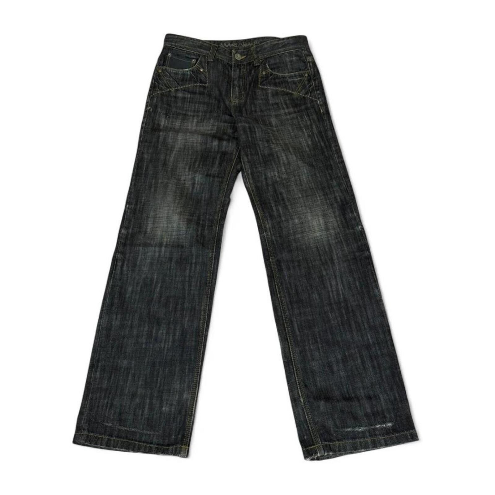 True Religion Y2K vintage Maru carbon black shade straight fit denim jeans Size 31" - 1 Thumbnail