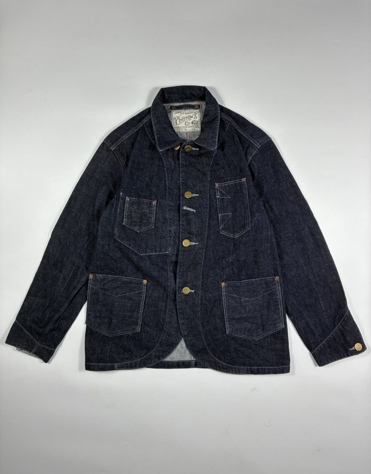 Pherrow's Pherrow's Co. 1920’s Style Denim Jacket Lot 555 Size US M / EU 48-50 / 2 - 1 Thumbnail