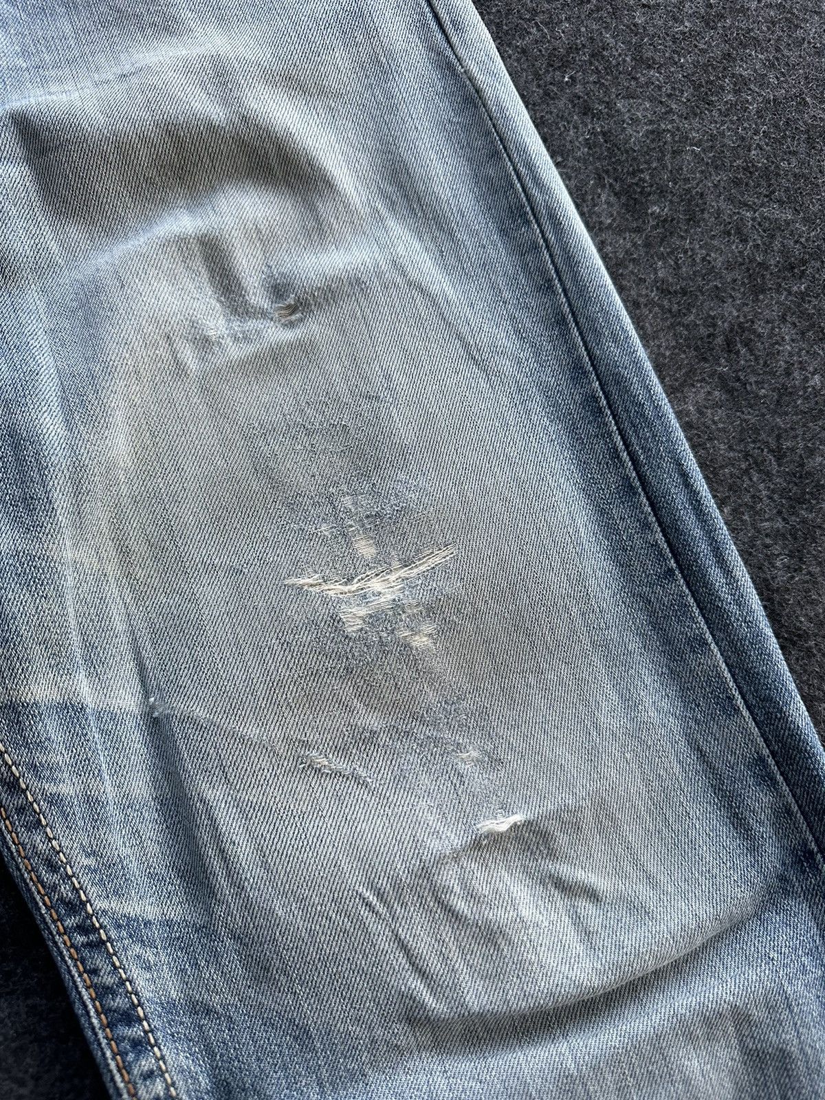 Edwin Vintage Edwin Bulls Head XV Distressed Faded Denim D495 Size US 34 / EU 50 - 10 Thumbnail
